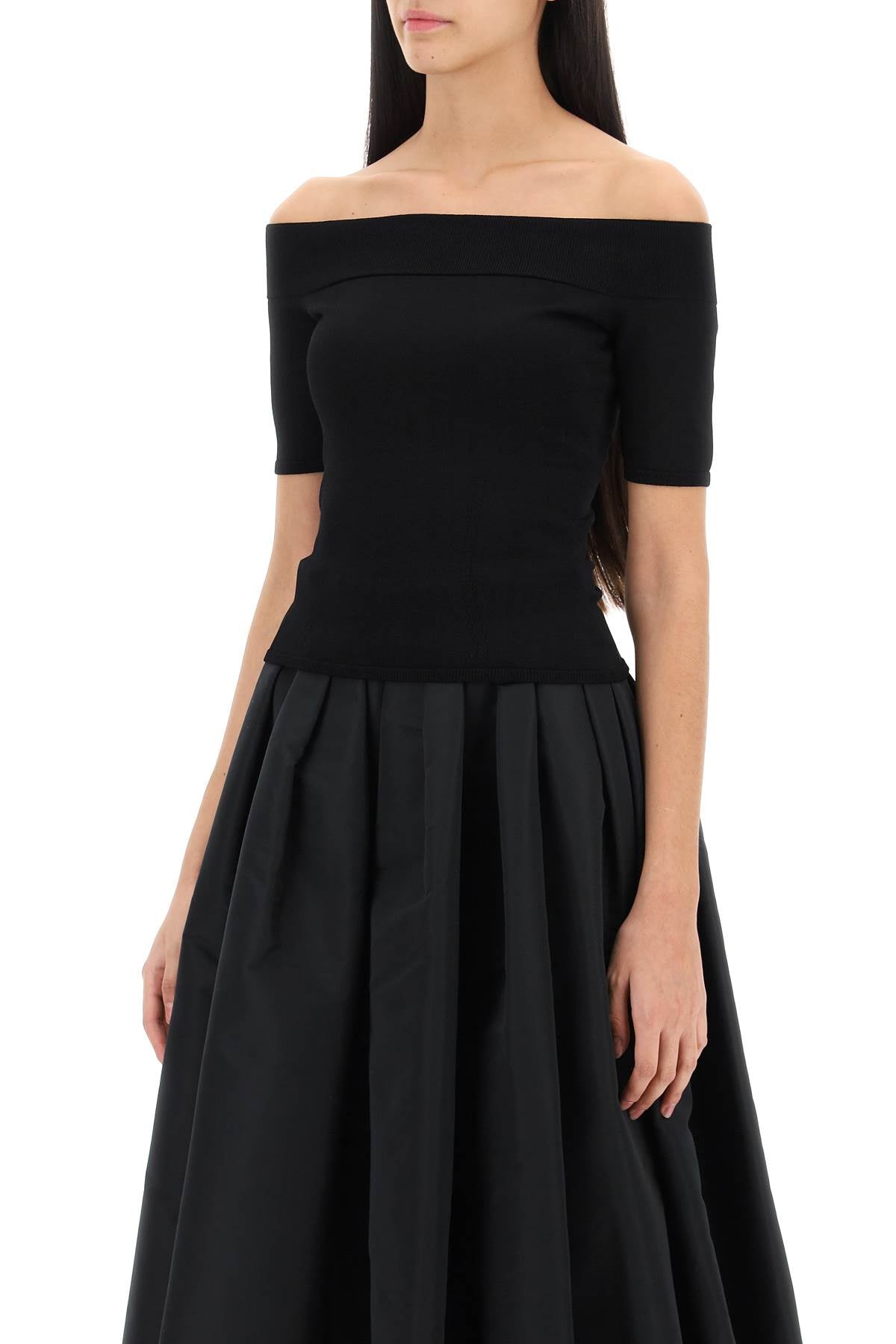 Alexander Mcqueen Alexander mcqueen knitted off-shoulder top