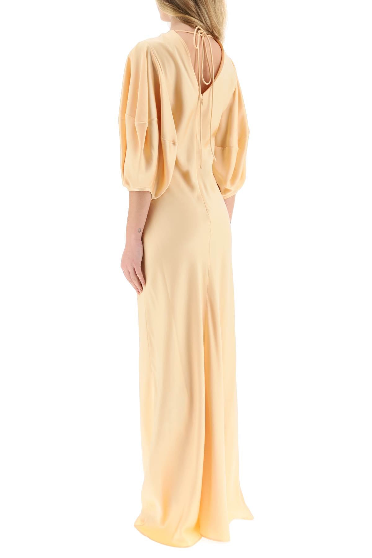 Stella McCartney Stella mccartney satin maxi dress with cut-out ring detail