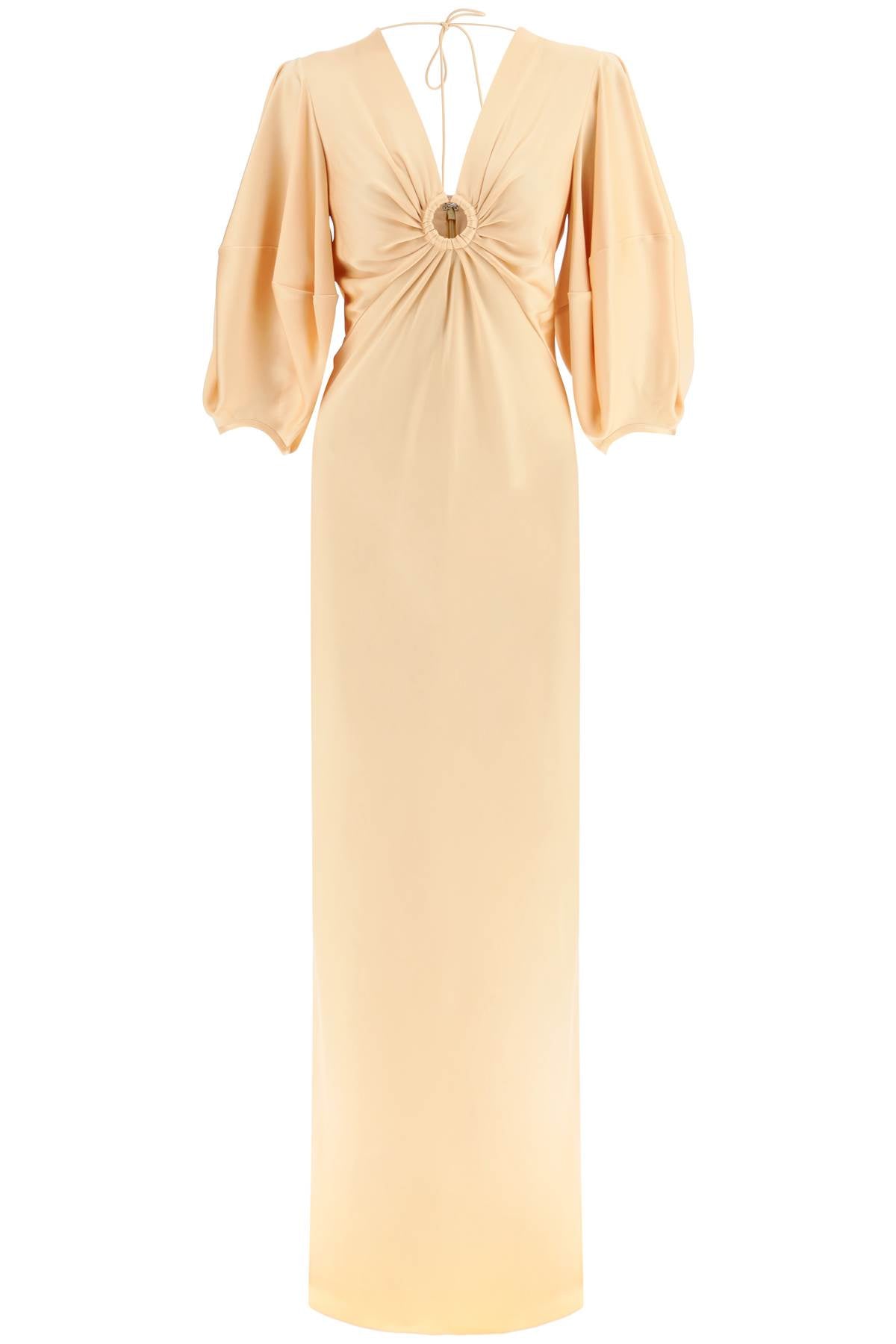 Stella McCartney Stella mccartney satin maxi dress with cut-out ring detail