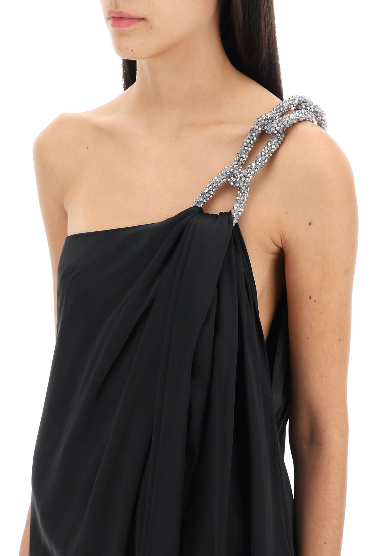 Stella McCartney Stella mccartney one-shoulder dress with falabella chain