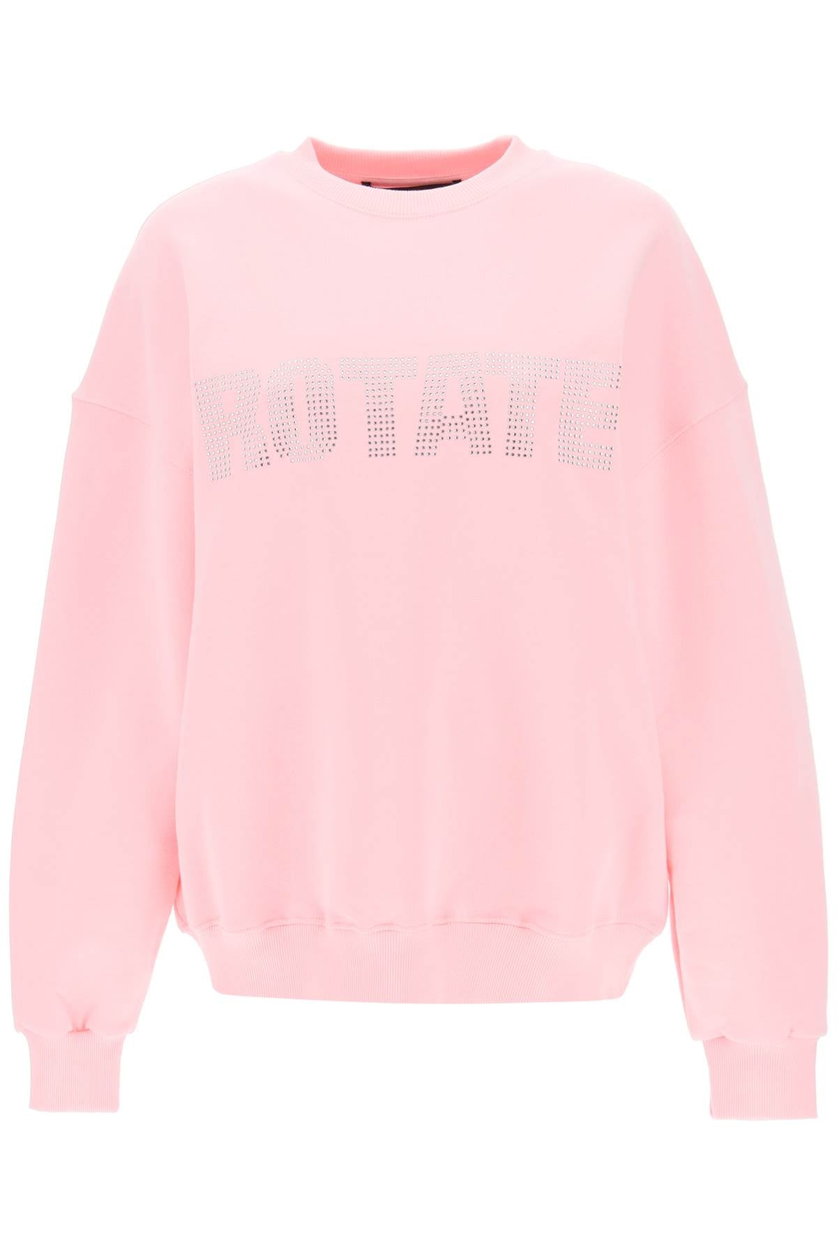 Rotate Rotate crew-neck sweatshirt with rhinestone-studded maxi logo