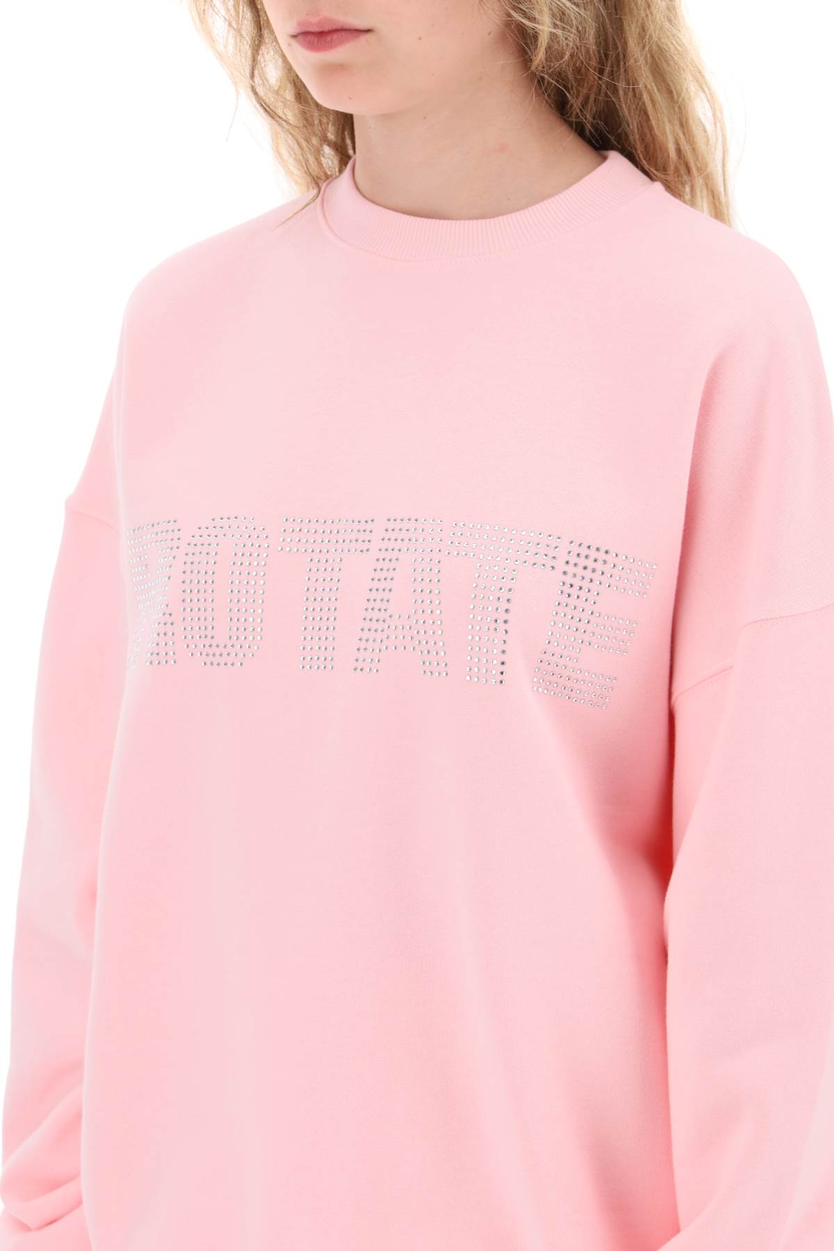 Rotate Rotate crew-neck sweatshirt with rhinestone-studded maxi logo