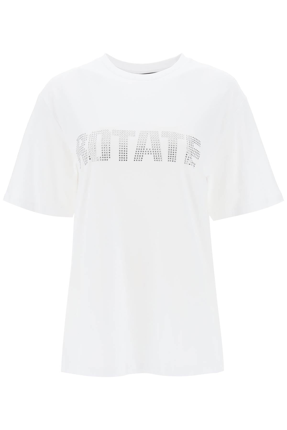 Rotate Rotate crew-neck t-shirt with crystal logo