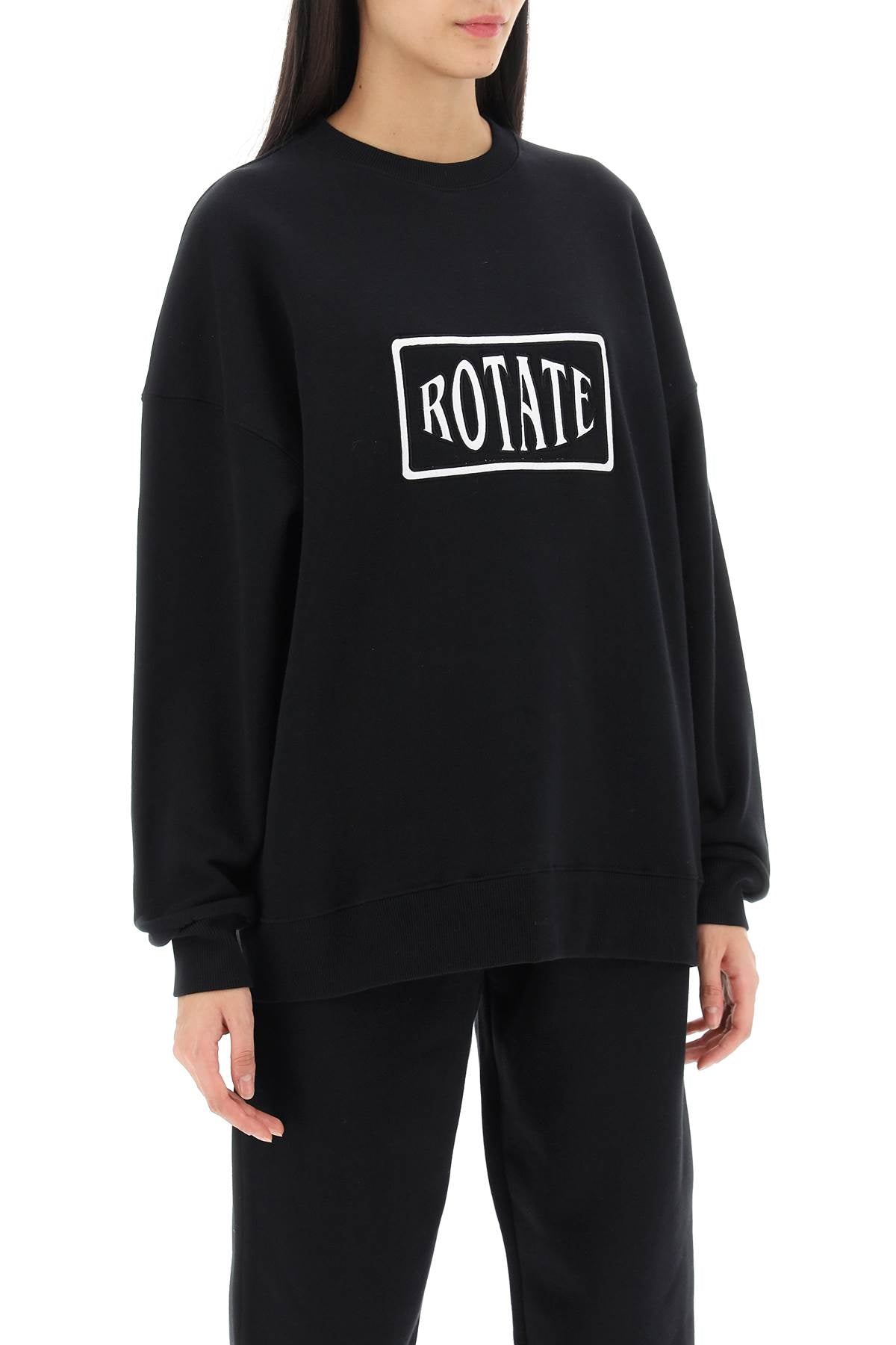 Rotate Rotate crew-neck sweatshirt with logo embroidery