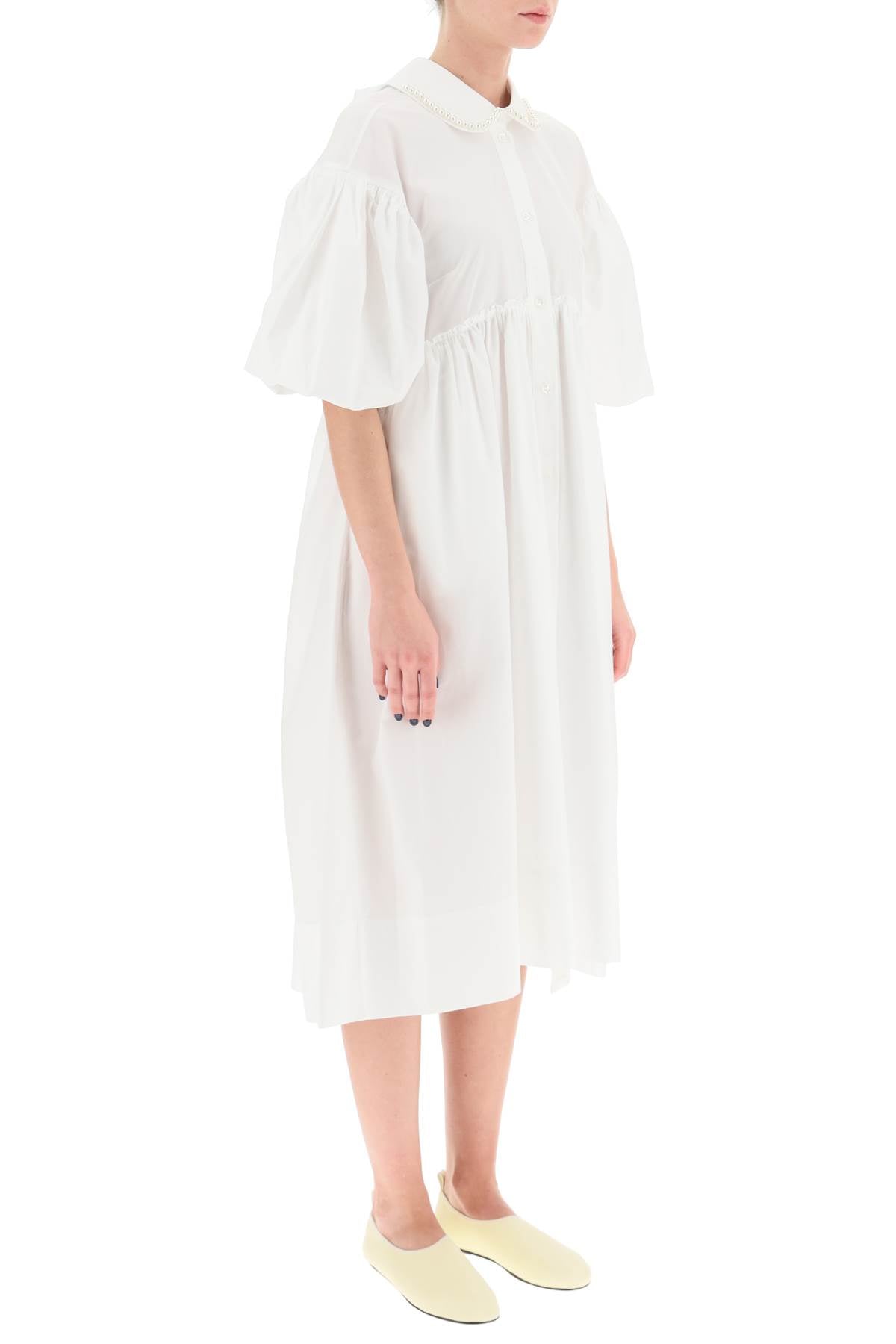 Simone Rocha Simone rocha poplin dress with puff sleeves