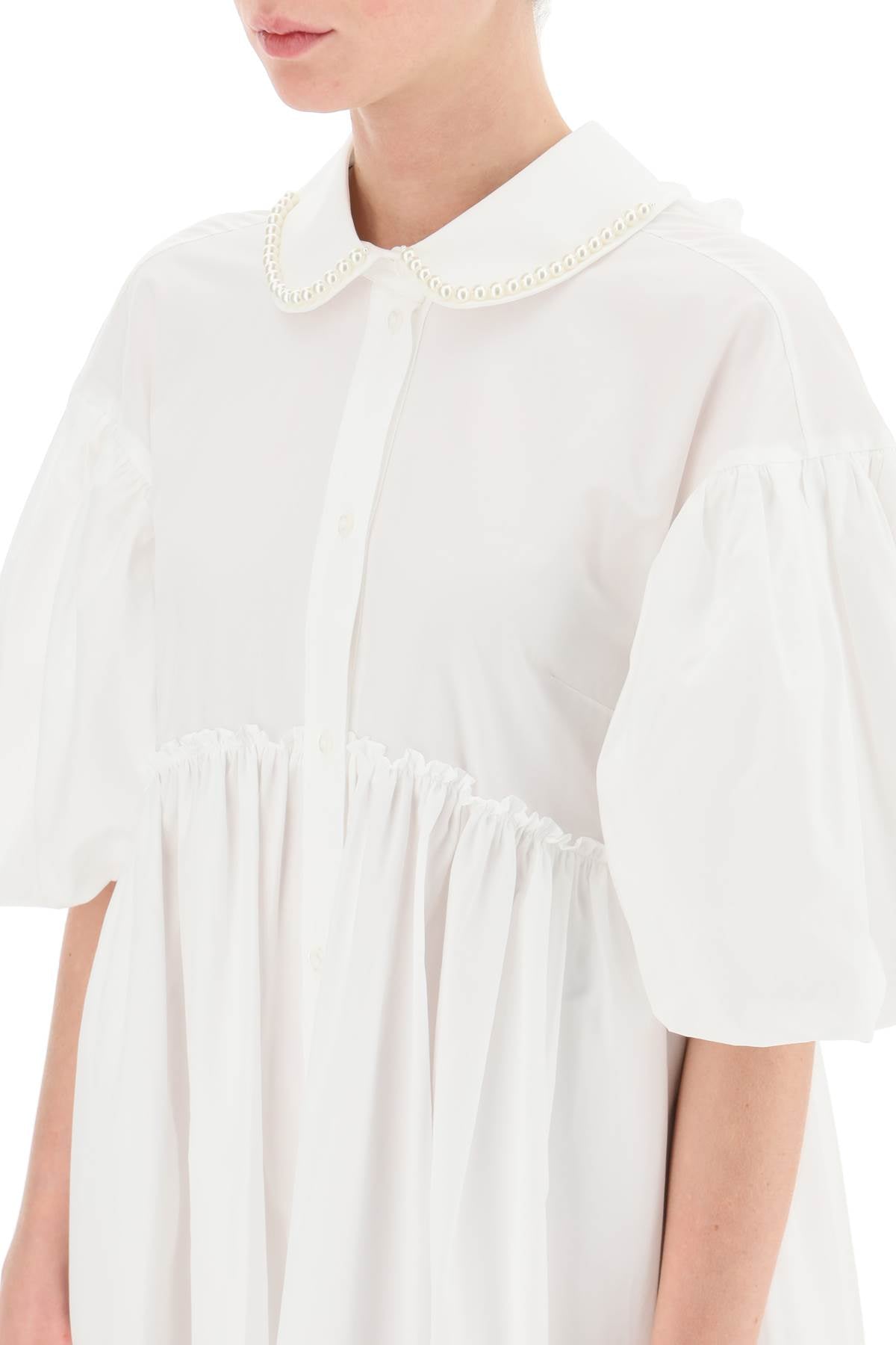 Simone Rocha Simone rocha poplin dress with puff sleeves