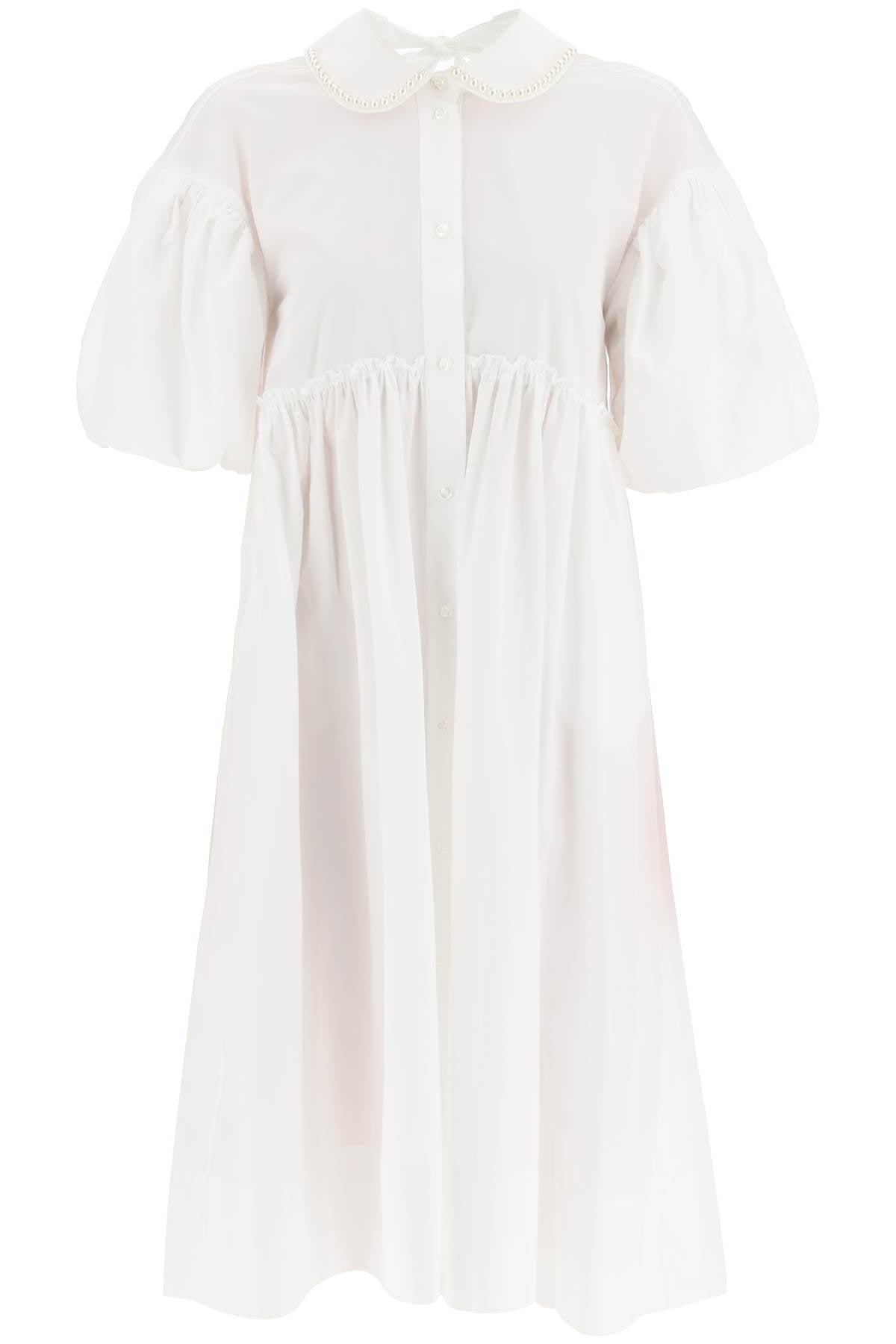 Simone Rocha Simone rocha poplin dress with puff sleeves