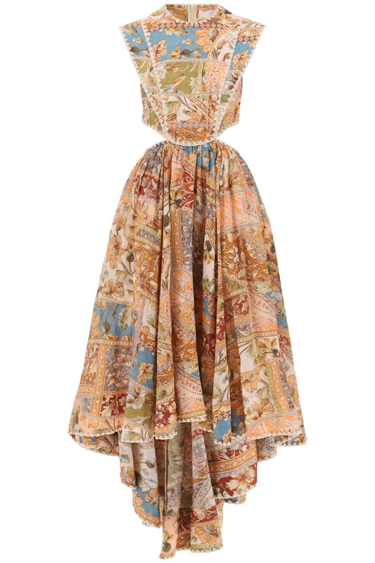 Zimmermann Zimmermann chintz asymmetric cut-out dress