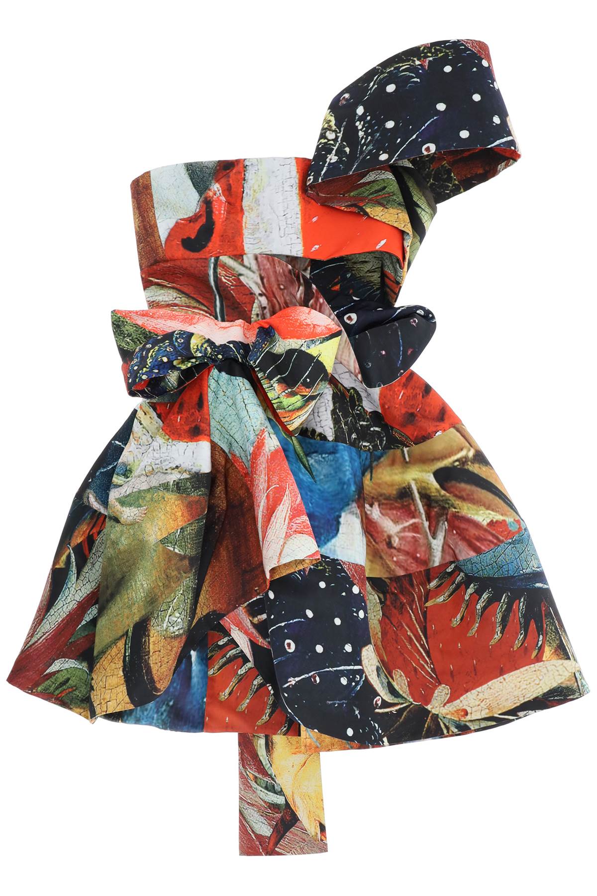 Alexander Mcqueen Alexander mcqueen hieronymus bosch print bow mini dress