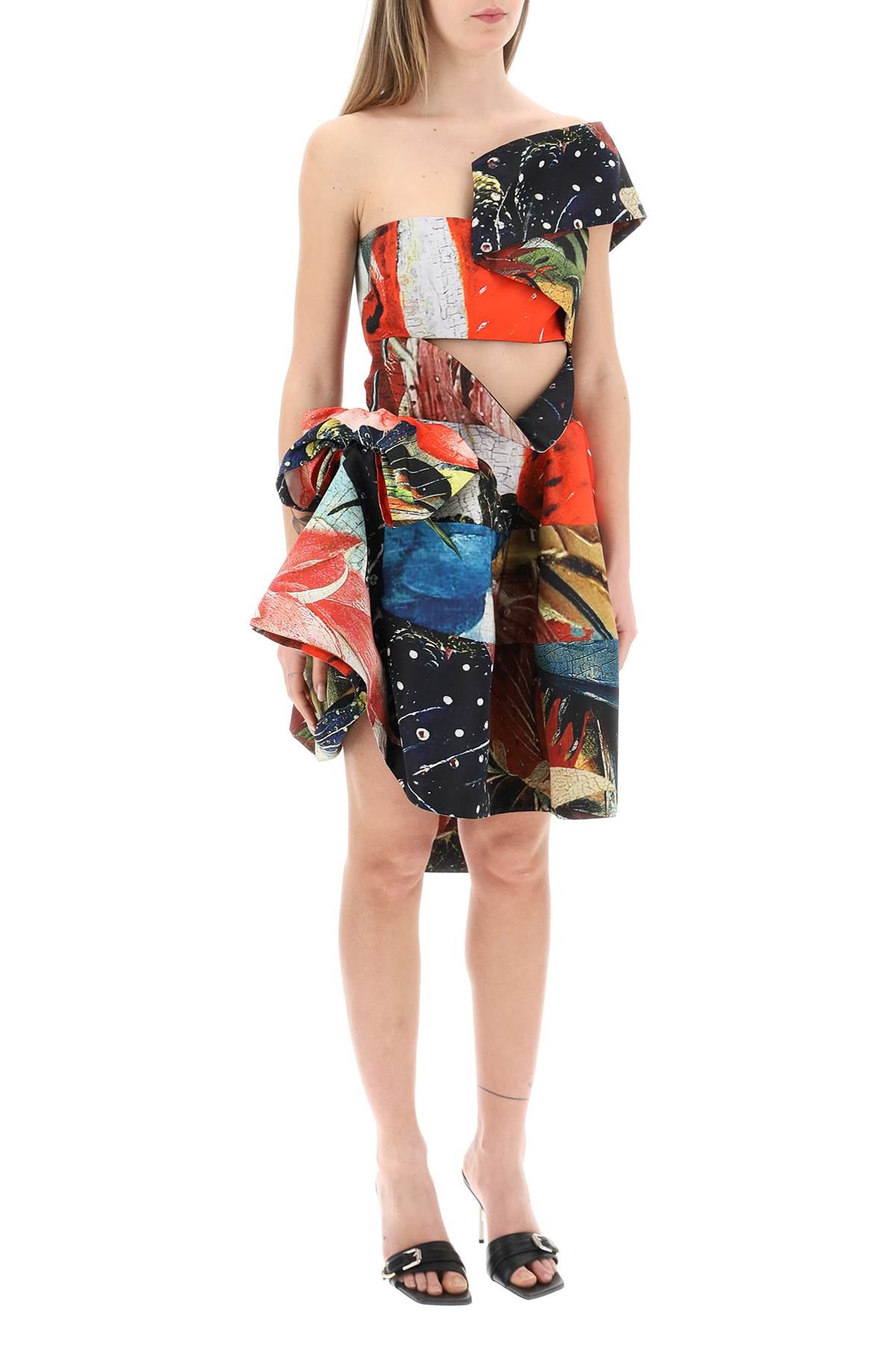 Alexander Mcqueen Alexander mcqueen hieronymus bosch print bow mini dress