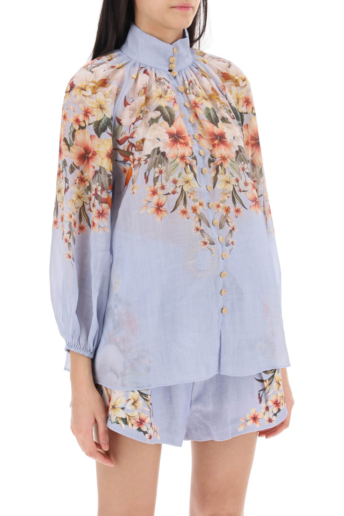 Zimmermann Zimmermann lexi billow shirt with floral motif