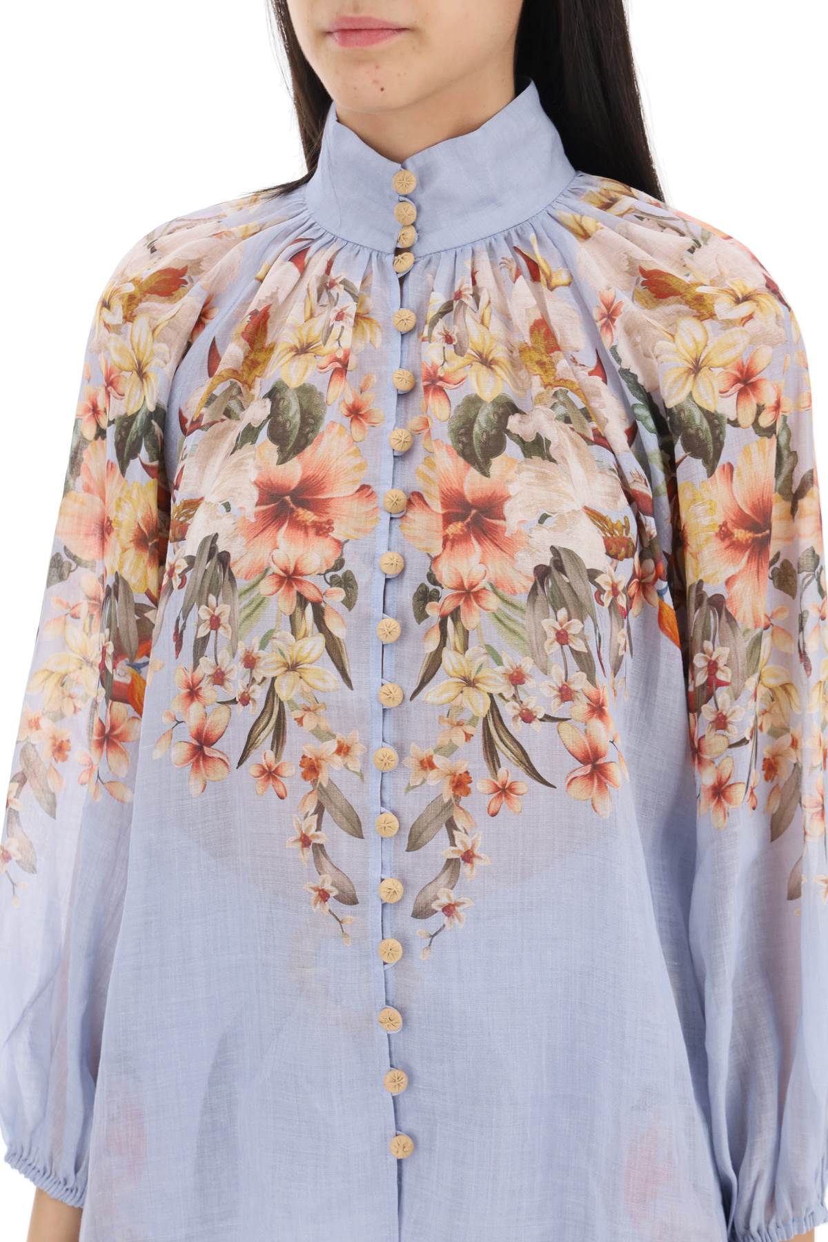 Zimmermann Zimmermann lexi billow shirt with floral motif