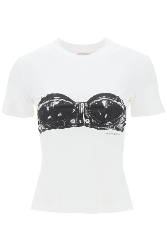 Alexander Mcqueen Alexander mcqueen t-shirt with bustier print