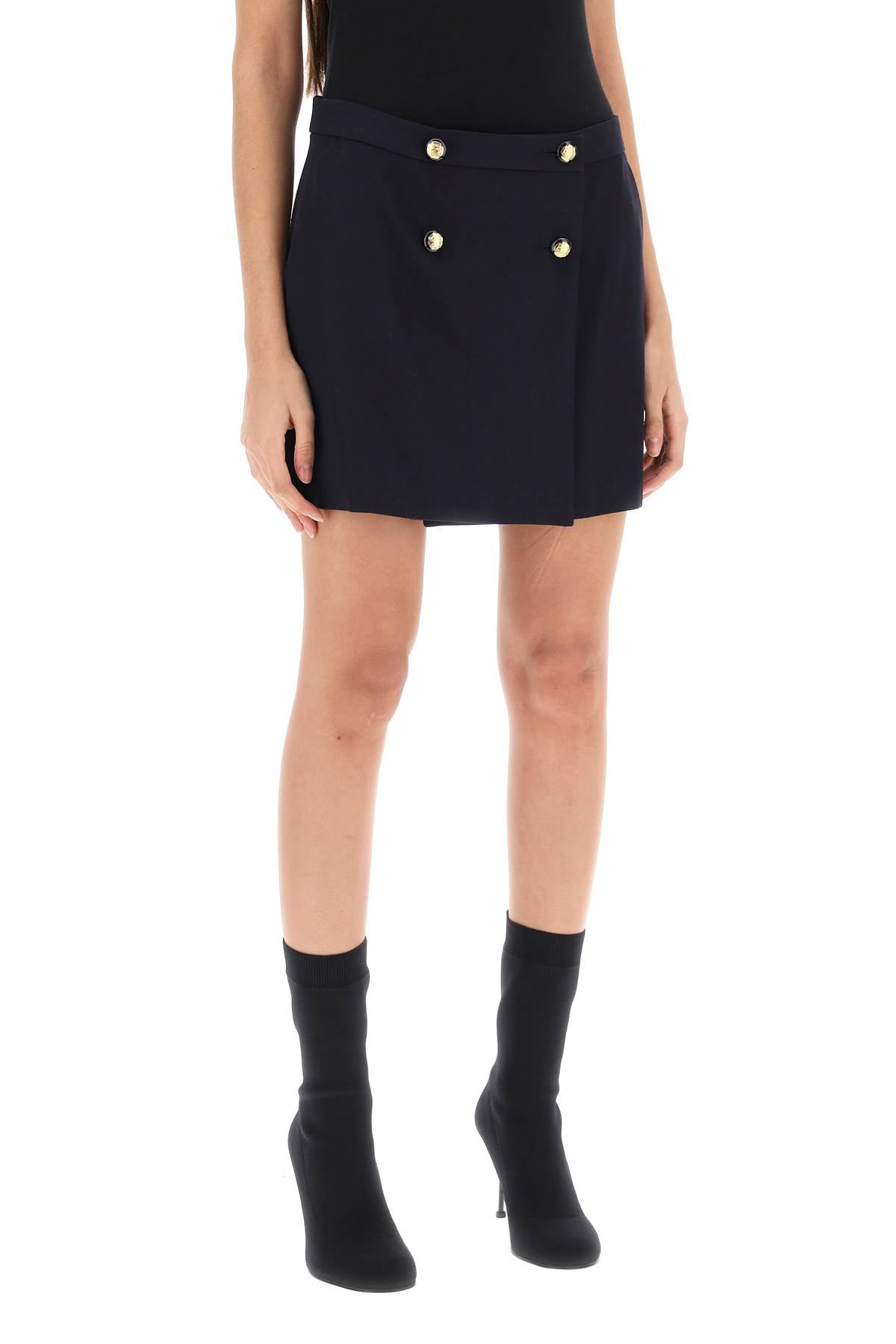 Alexander Mcqueen Alexander mcqueen mini wrap skirt with seal buttons