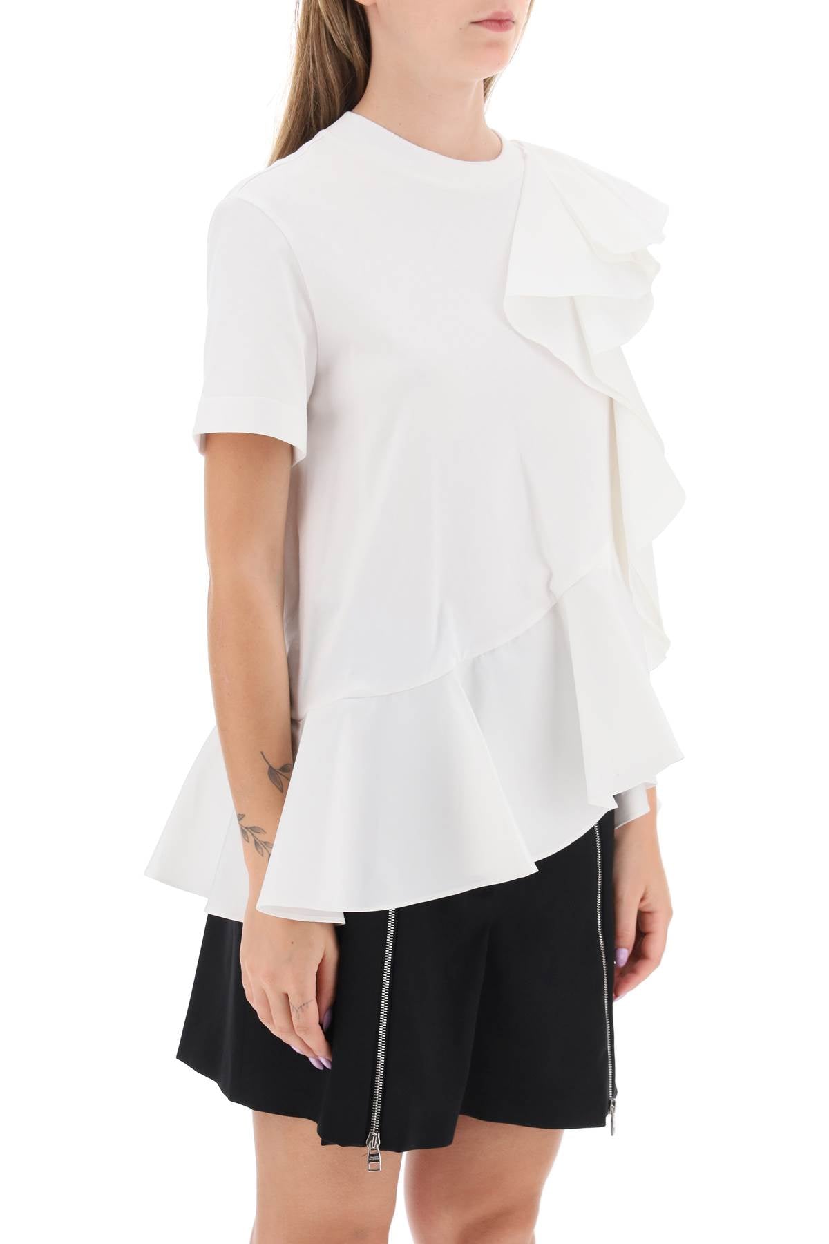 Alexander Mcqueen Alexander mcqueen ruffled asymmetric jersey top