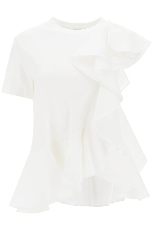 Alexander Mcqueen Alexander mcqueen ruffled asymmetric jersey top