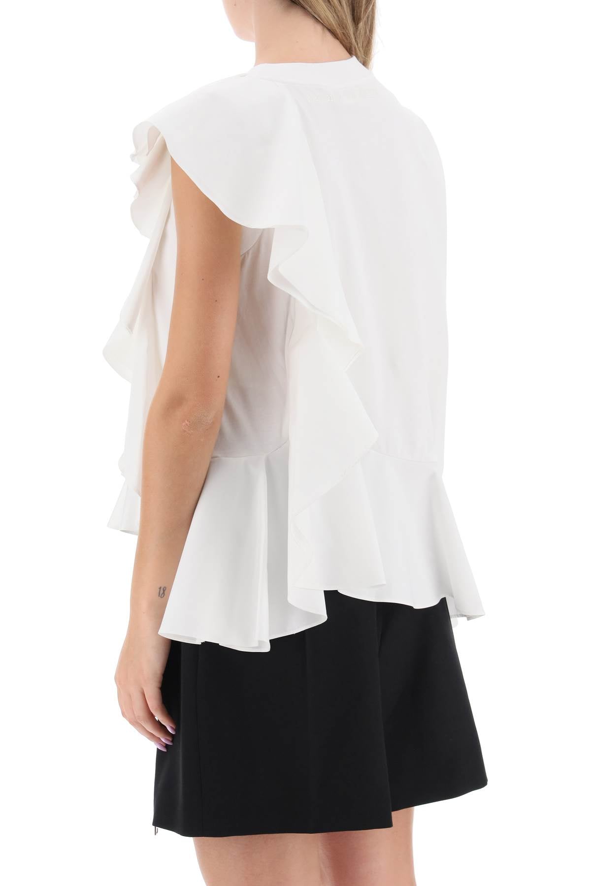 Alexander Mcqueen Alexander mcqueen ruffled asymmetric jersey top