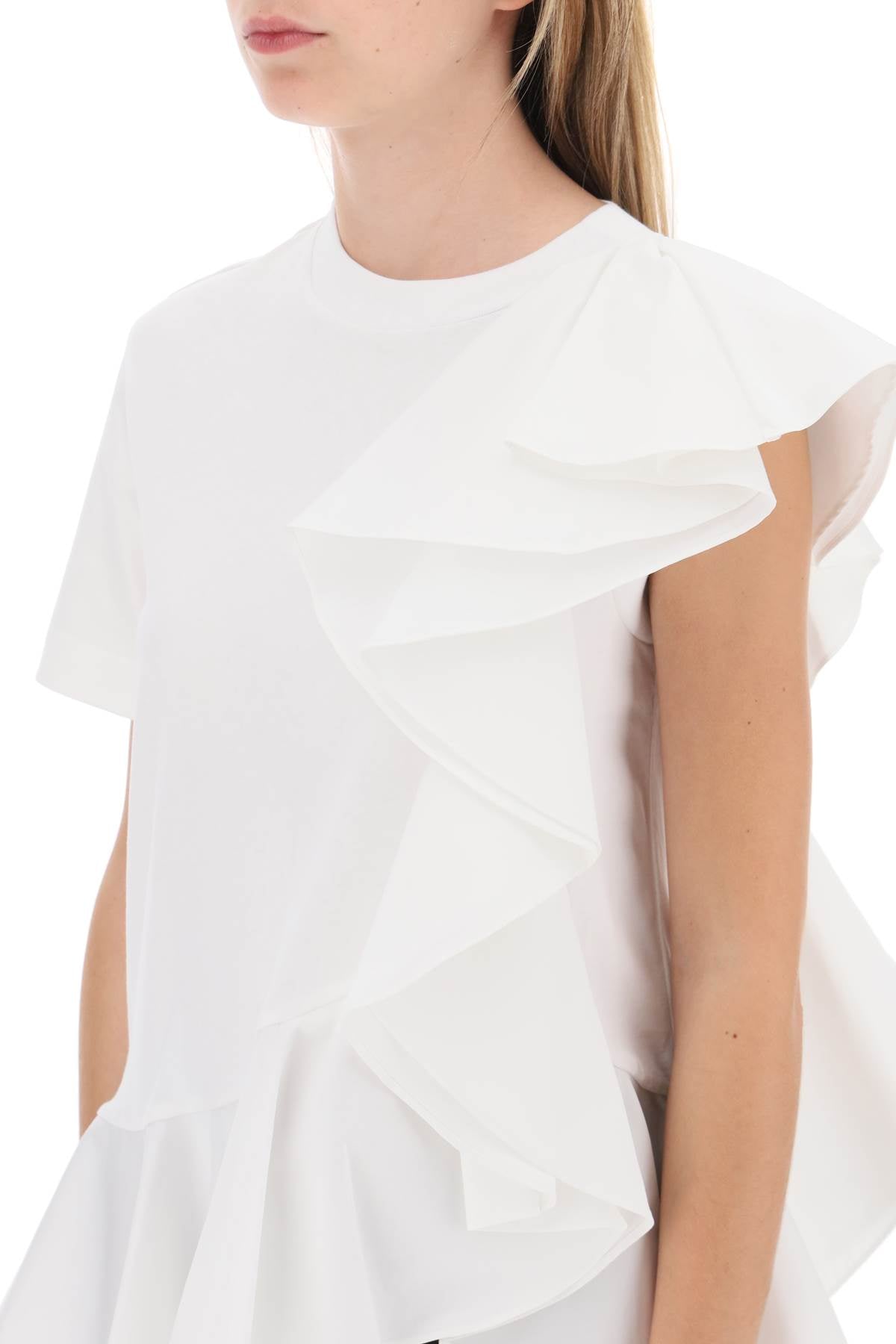 Alexander Mcqueen Alexander mcqueen ruffled asymmetric jersey top