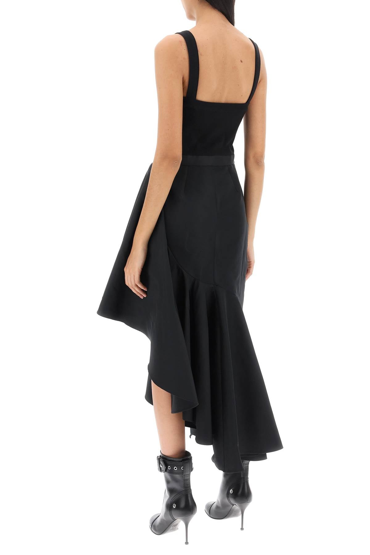 Alexander Mcqueen Alexander mcqueen asymmetric dress with maxi flounce