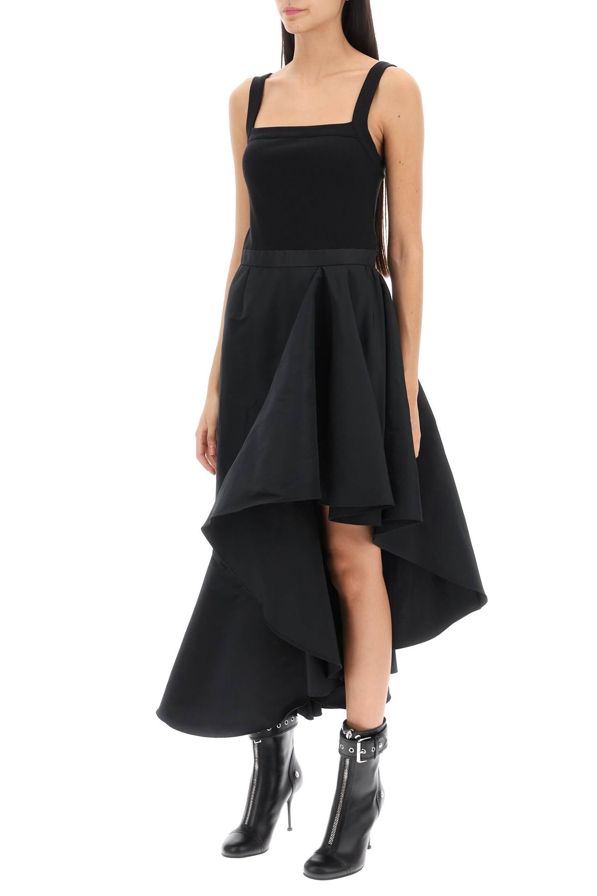 Alexander Mcqueen Alexander mcqueen asymmetric dress with maxi flounce