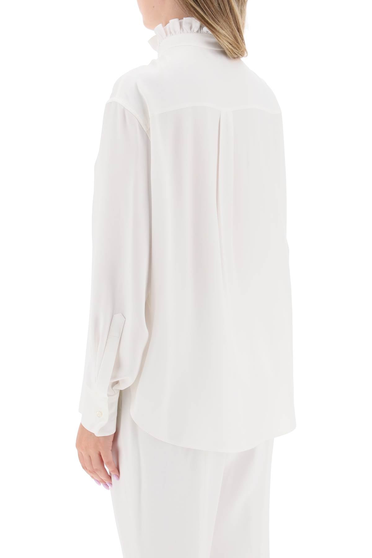 Alexander Mcqueen Alexander mcqueen silk satin shirt with ruffles