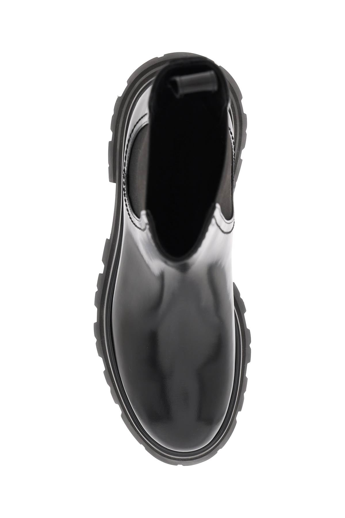 Alexander Mcqueen Alexander mcqueen shiny leather chelsea boots