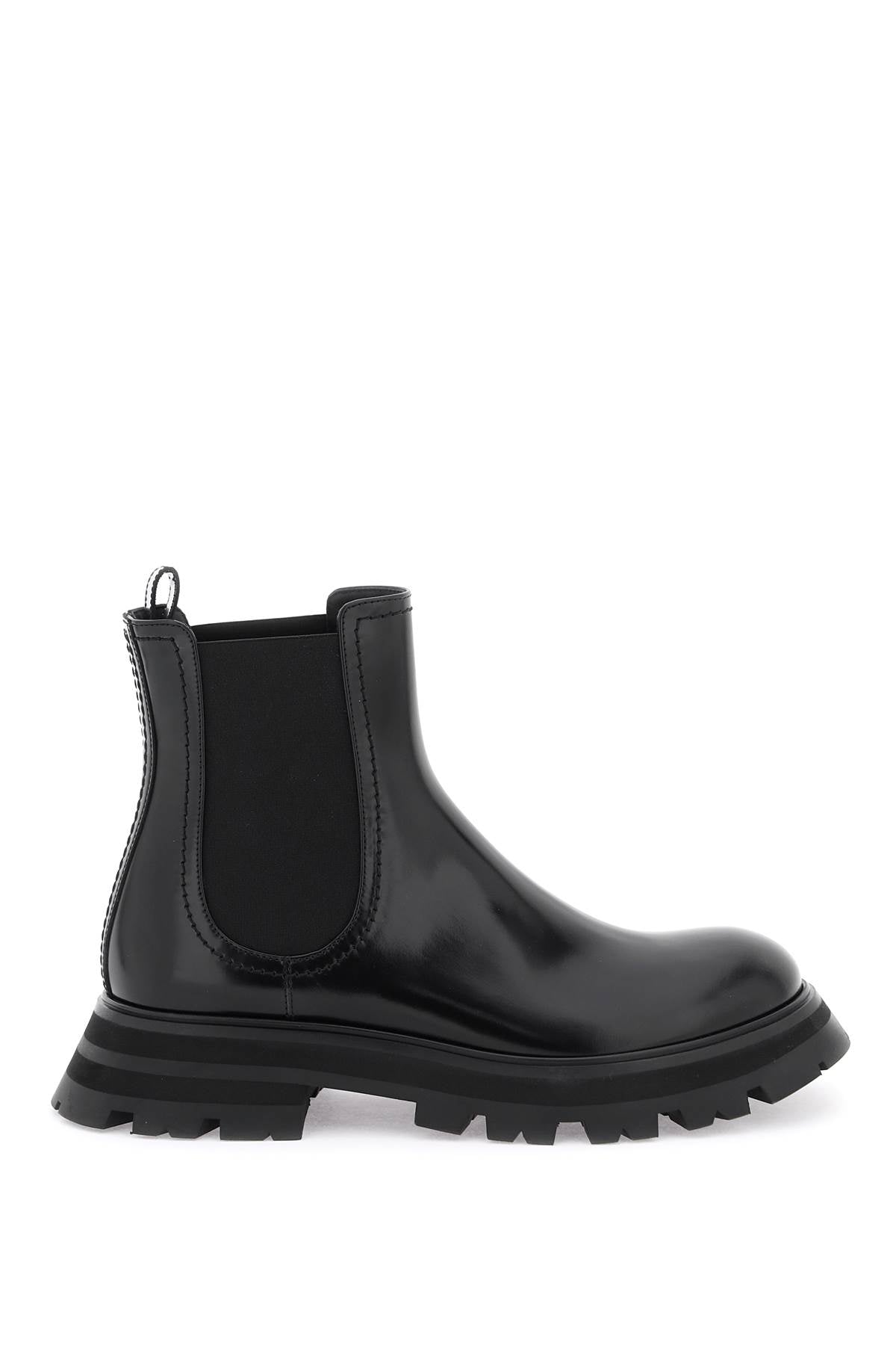 Alexander Mcqueen Alexander mcqueen shiny leather chelsea boots