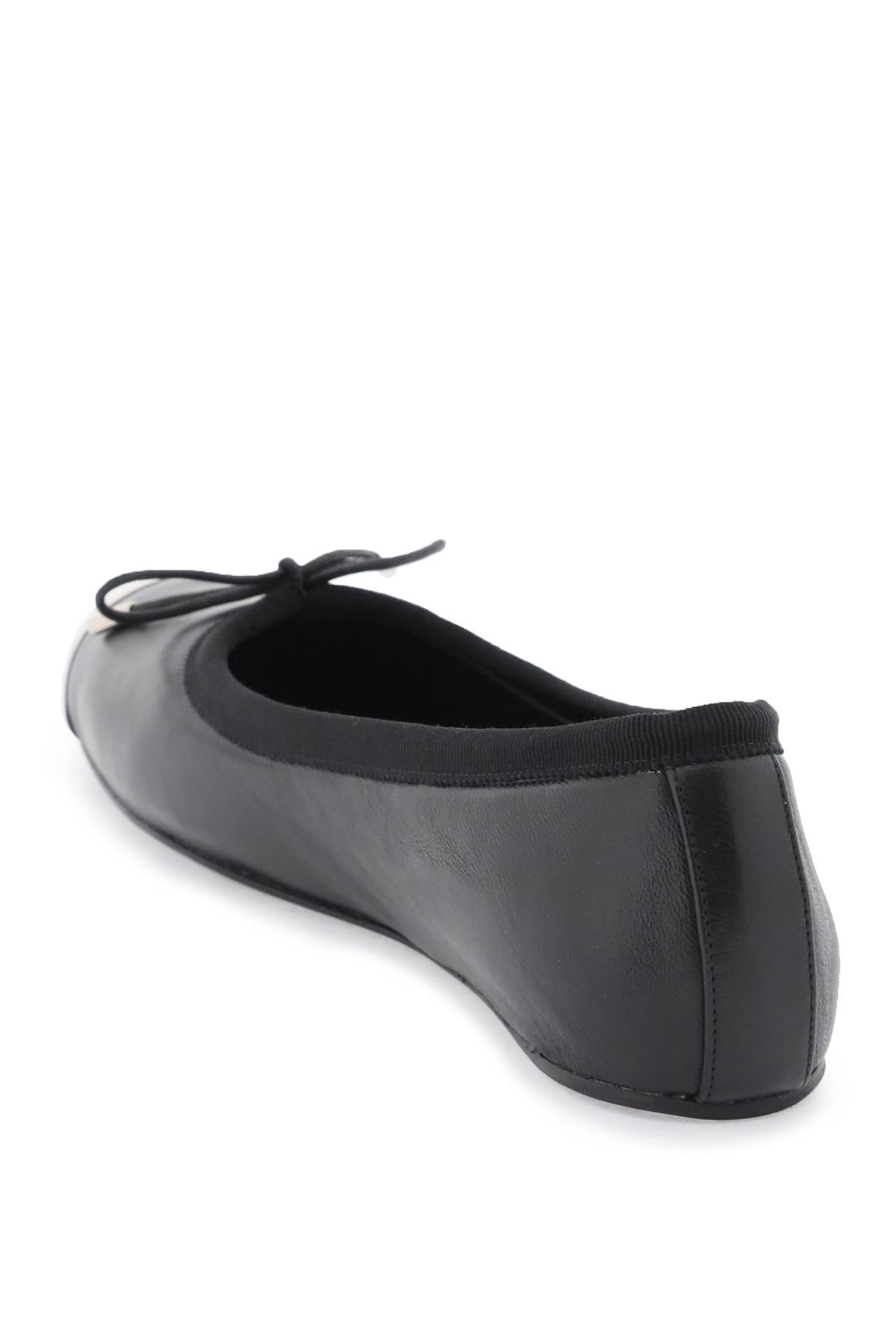 Alexander Mcqueen Alexander mcqueen nappa leather ballet flats with metallic toe