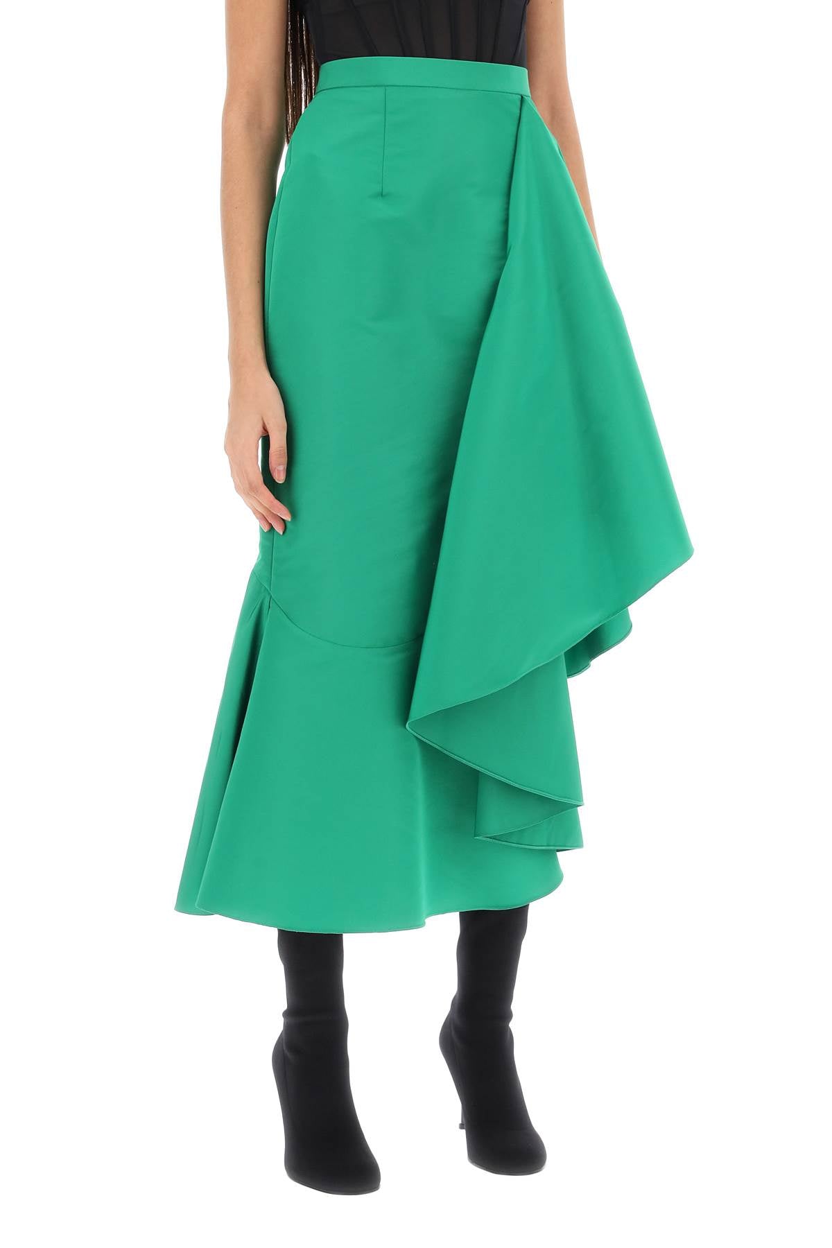 Alexander Mcqueen Alexander mcqueen asymmetric skirt with maxi flounce