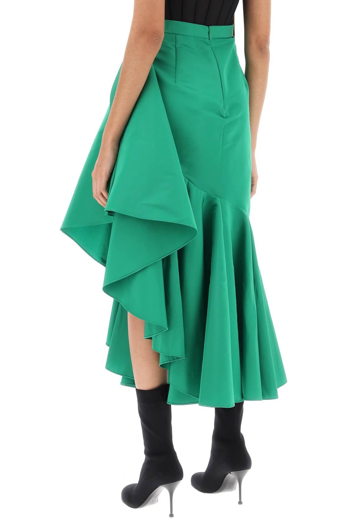 Alexander Mcqueen Alexander mcqueen asymmetric skirt with maxi flounce