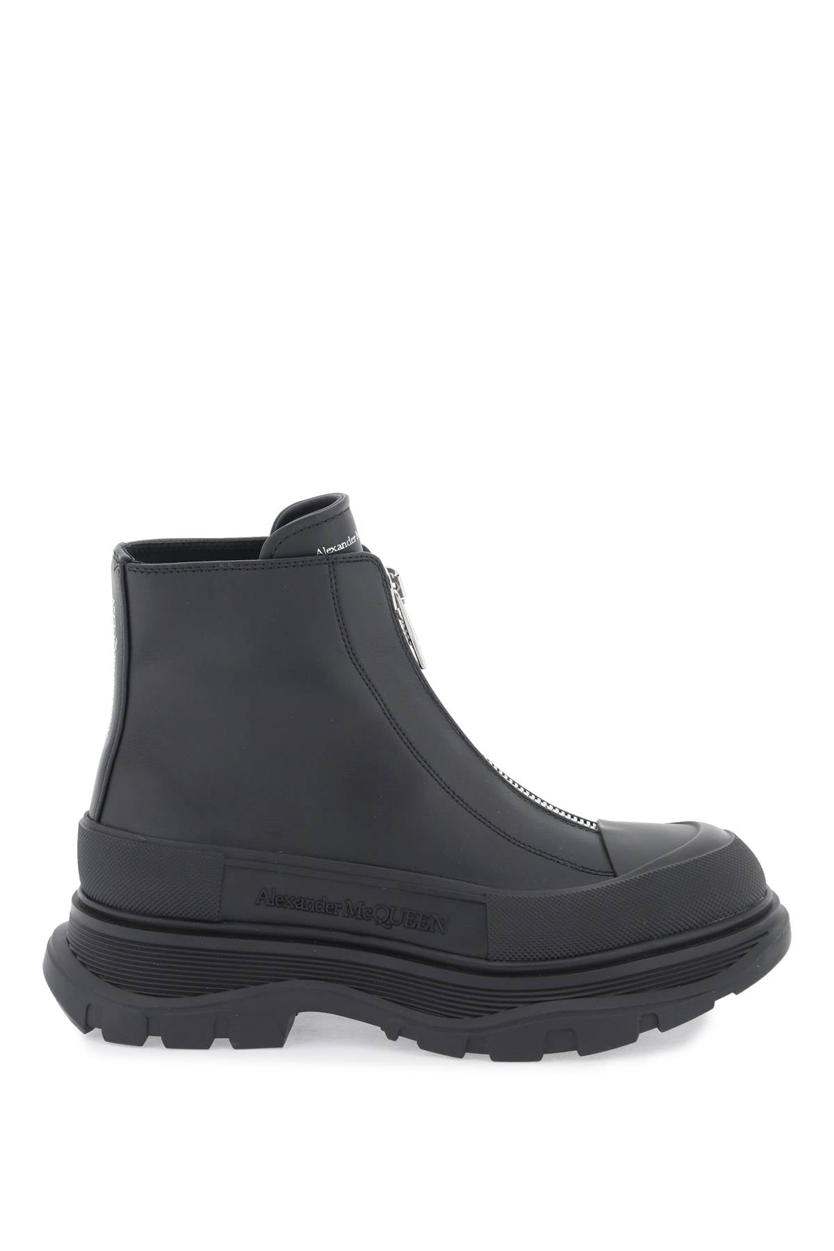 Alexander Mcqueen Alexander mcqueen zip tread slick ankle boots