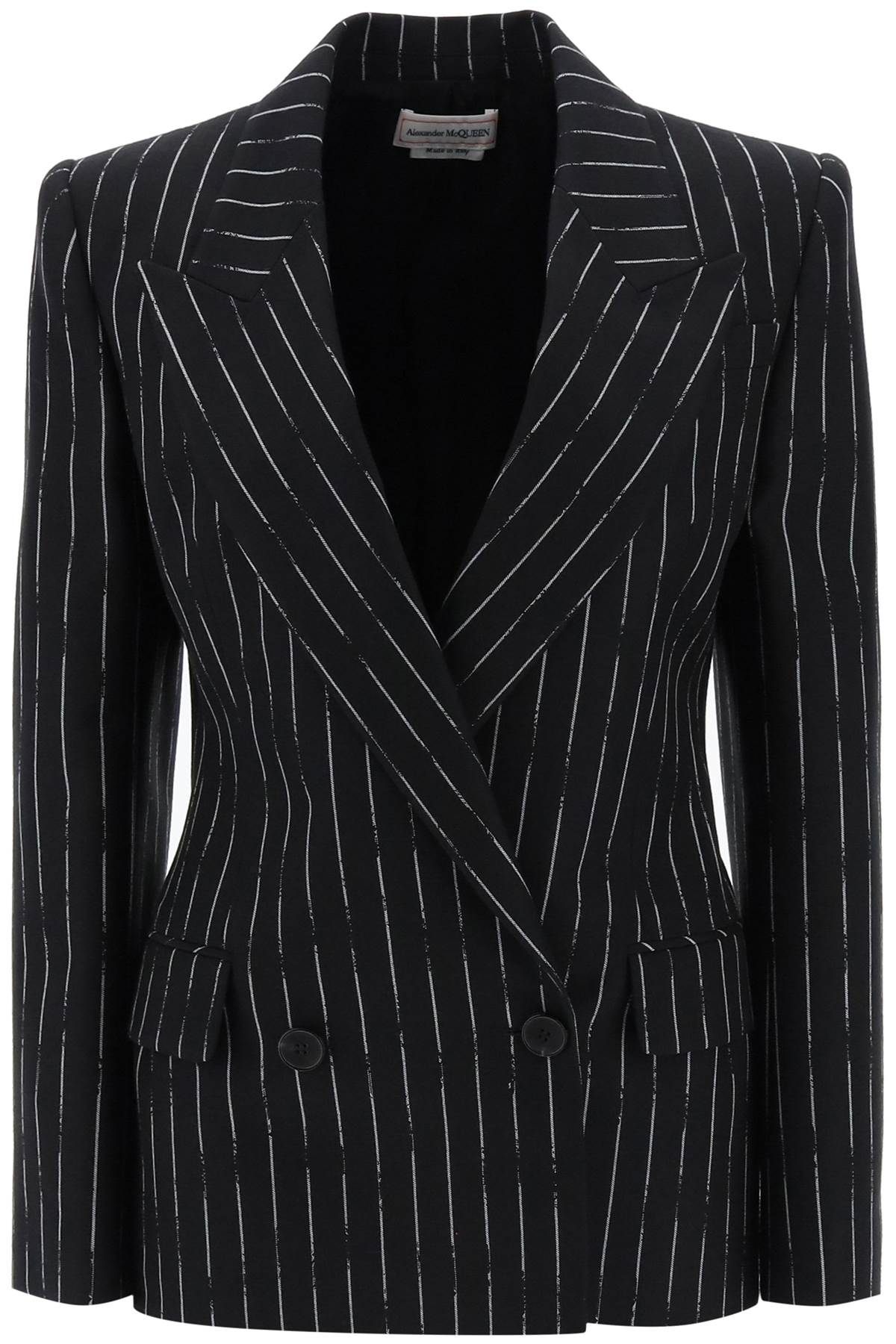 Alexander Mcqueen Alexander mcqueen broken pinstripe jacket