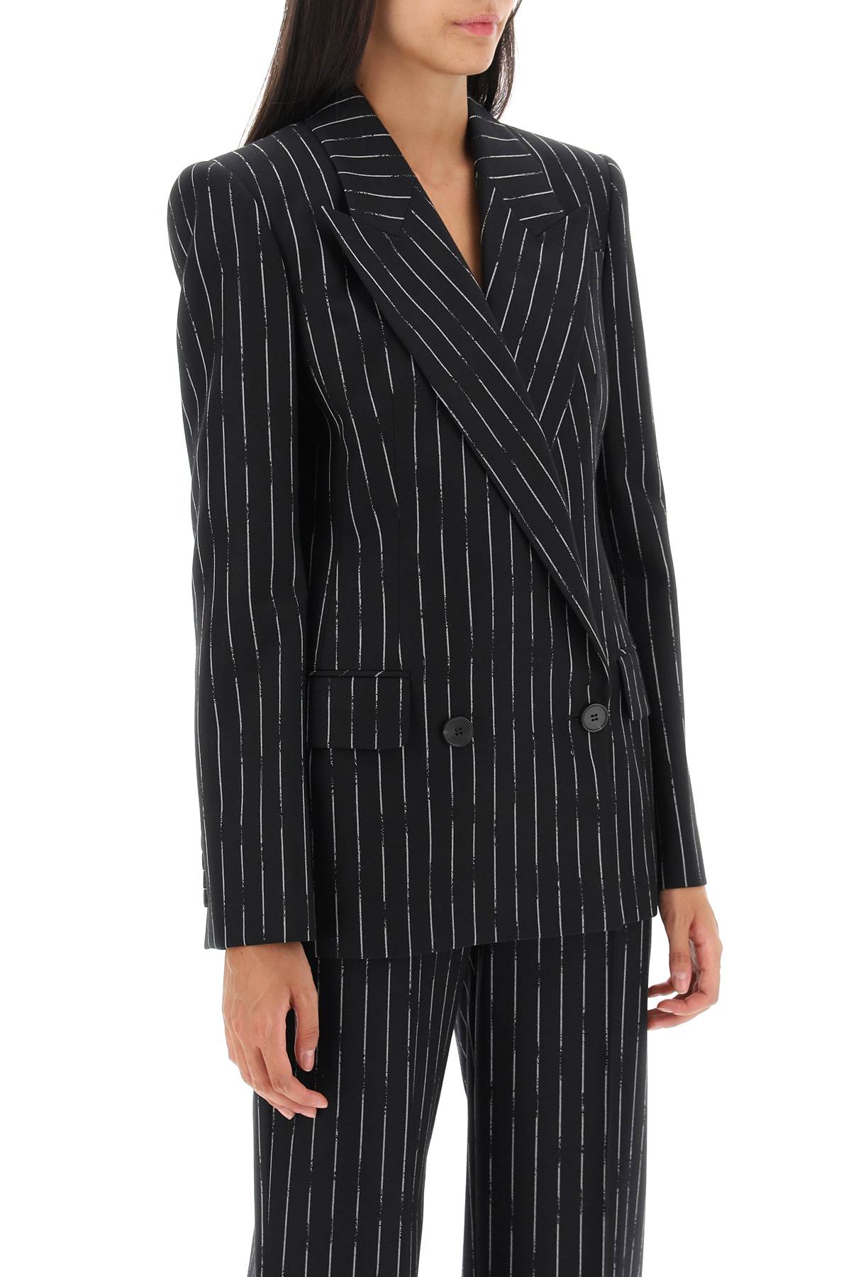 Alexander Mcqueen Alexander mcqueen broken pinstripe jacket