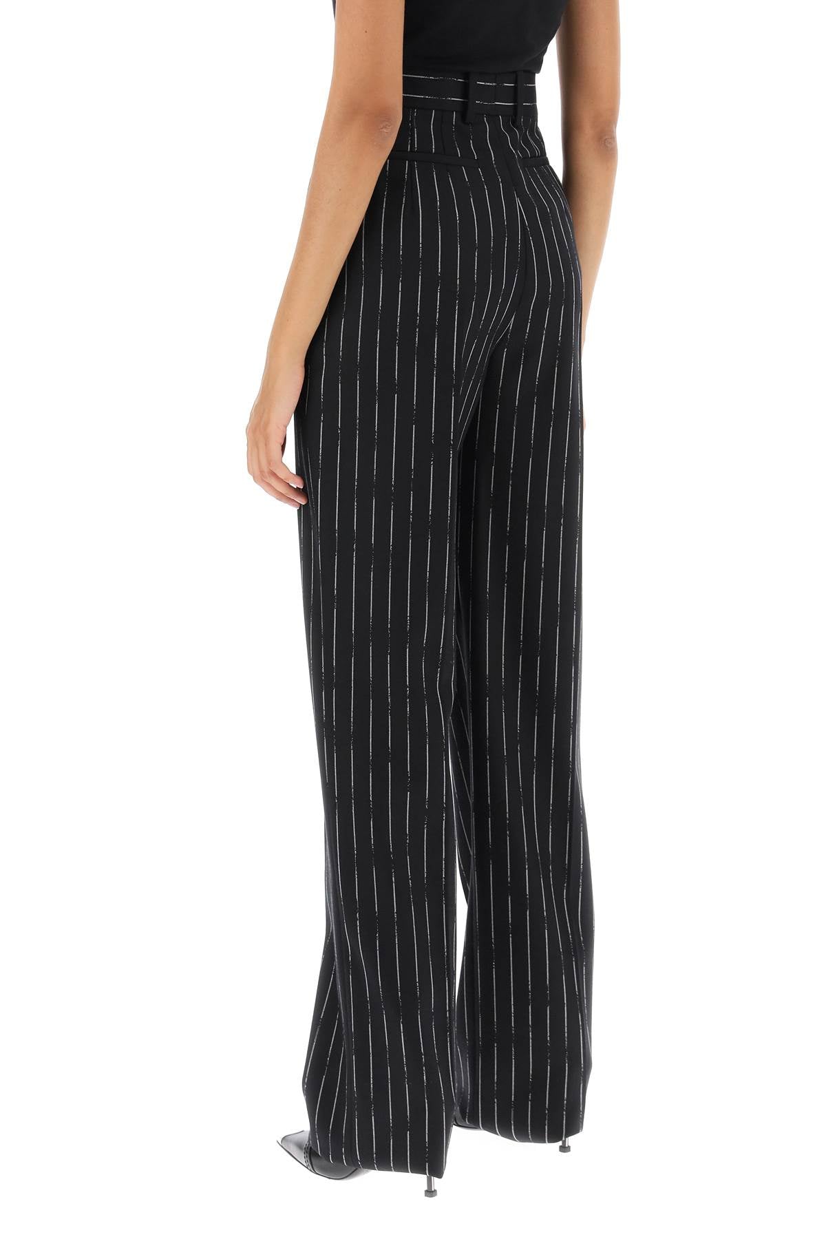 Alexander Mcqueen Alexander mcqueen broken pinstripe trousers