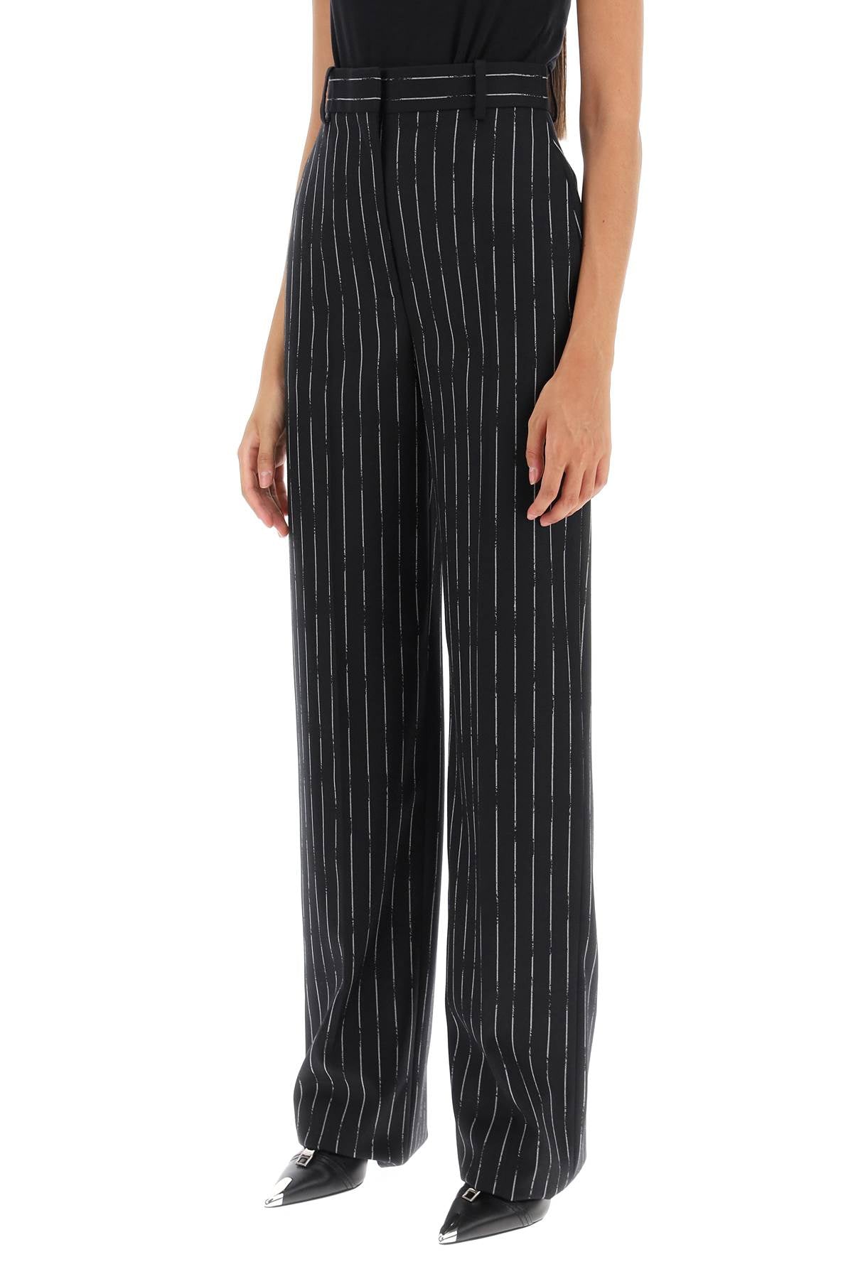 Alexander Mcqueen Alexander mcqueen broken pinstripe trousers