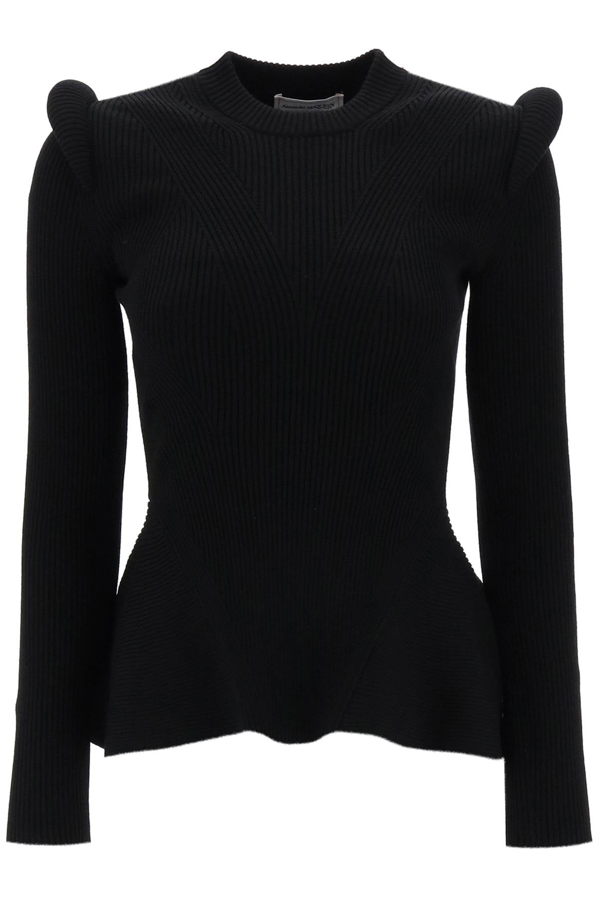 Alexander Mcqueen Alexander mcqueen ribbed peplum sweater