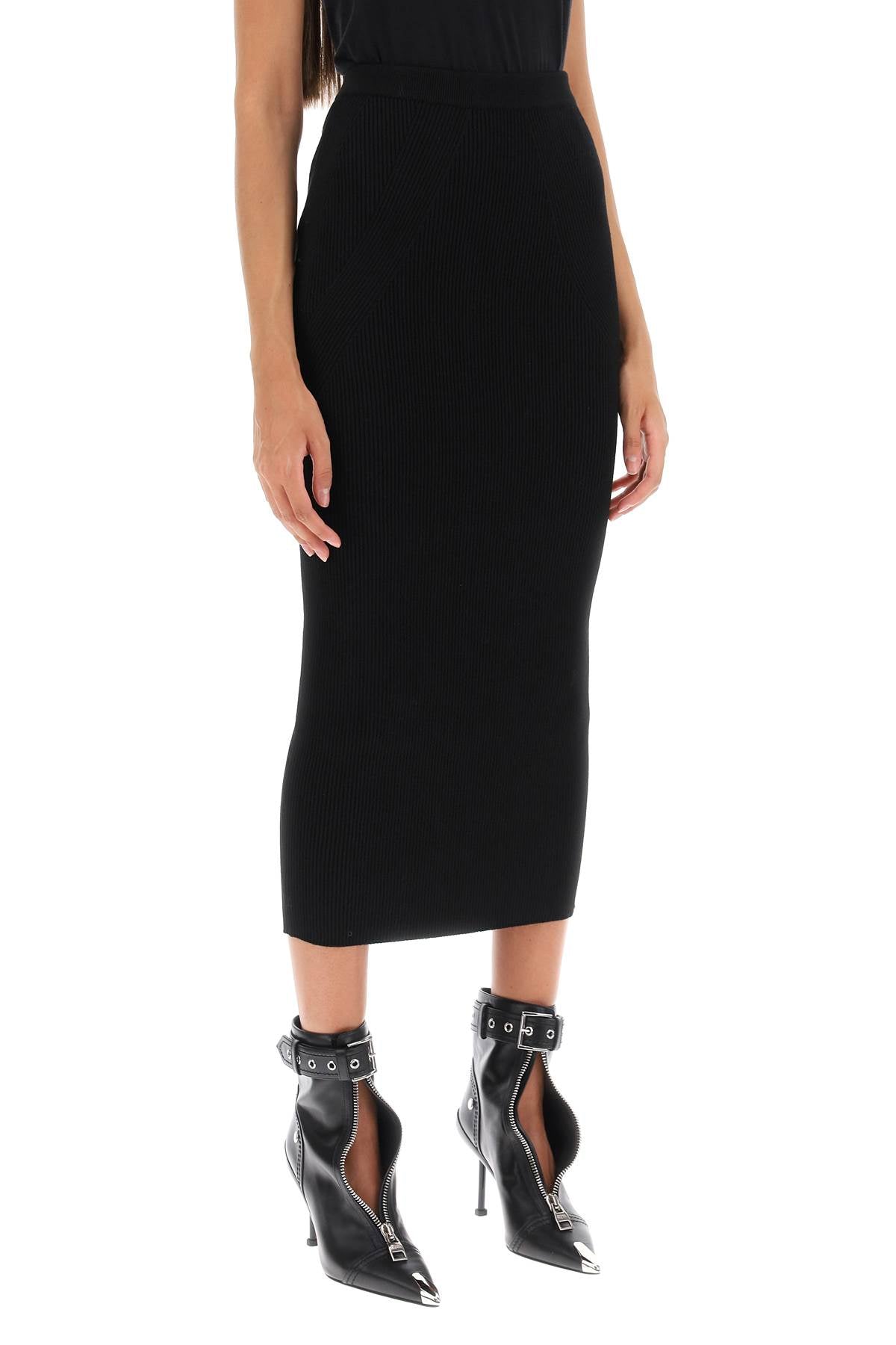 Alexander Mcqueen Alexander mcqueen ribbed-knit pencil skirt