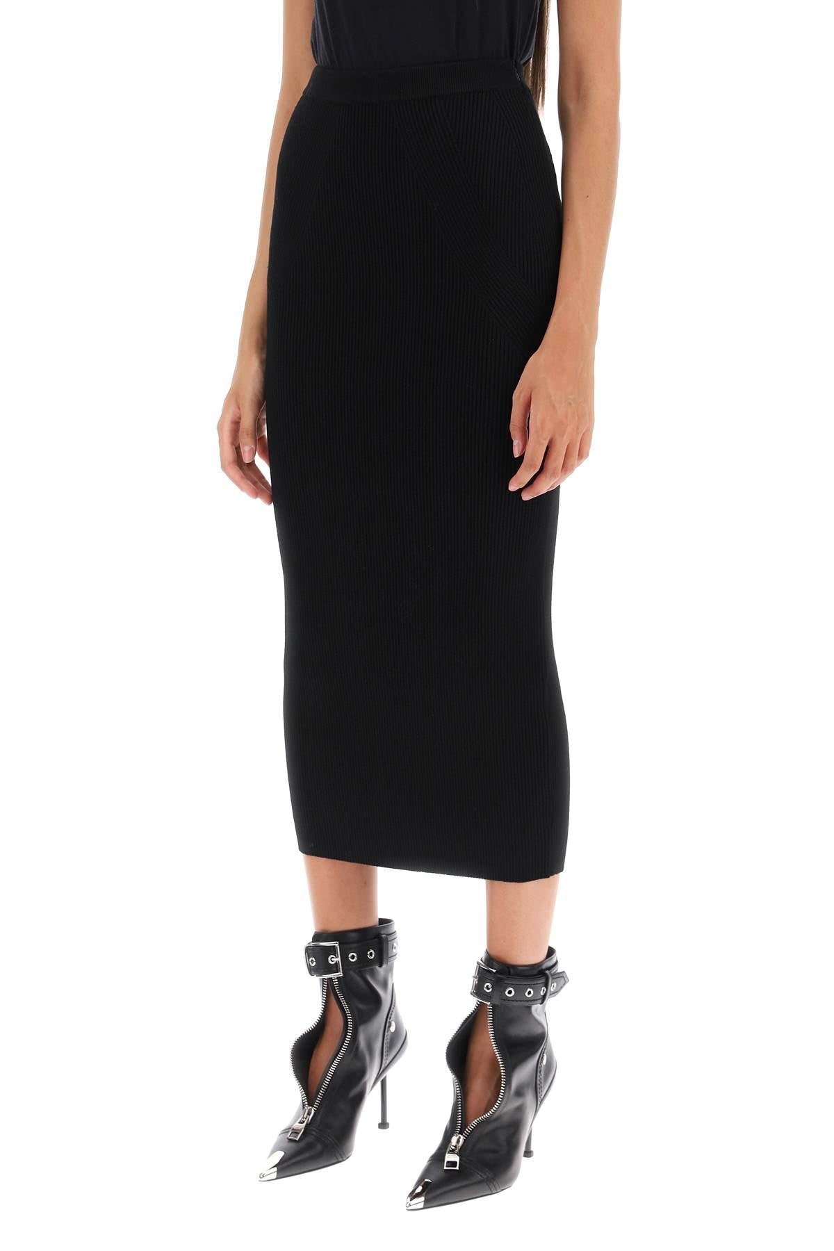 Alexander Mcqueen Alexander mcqueen ribbed-knit pencil skirt