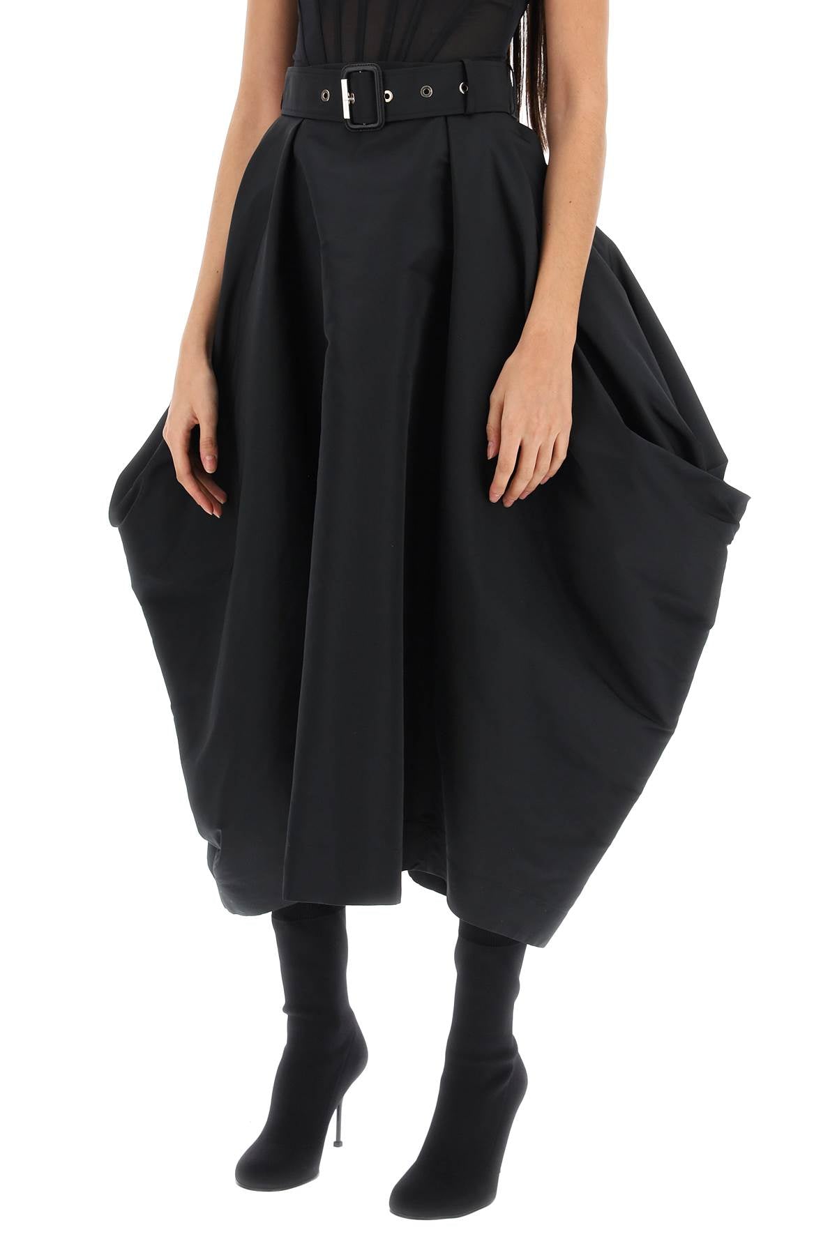 Alexander Mcqueen Alexander mcqueen peg-top skirt in polyfaille