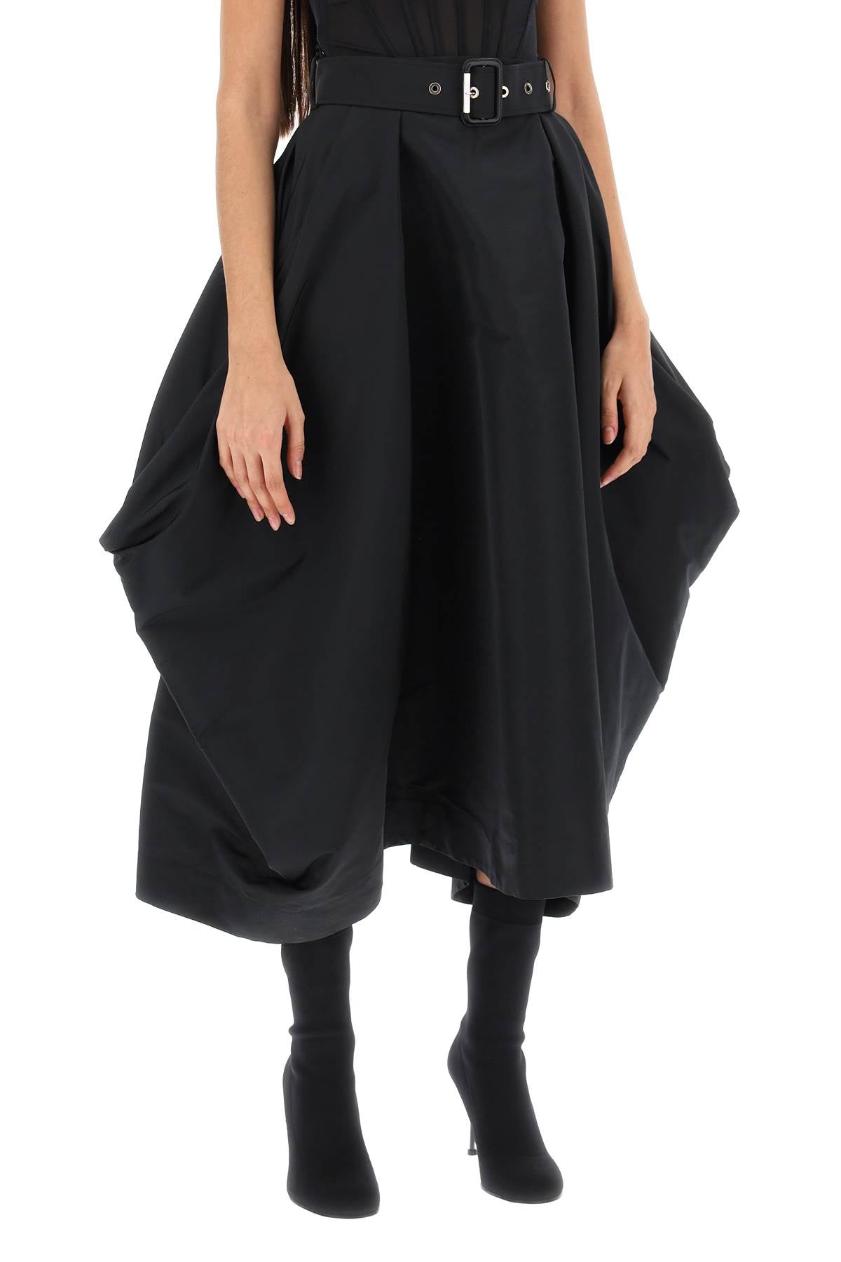 Alexander Mcqueen Alexander mcqueen peg-top skirt in polyfaille