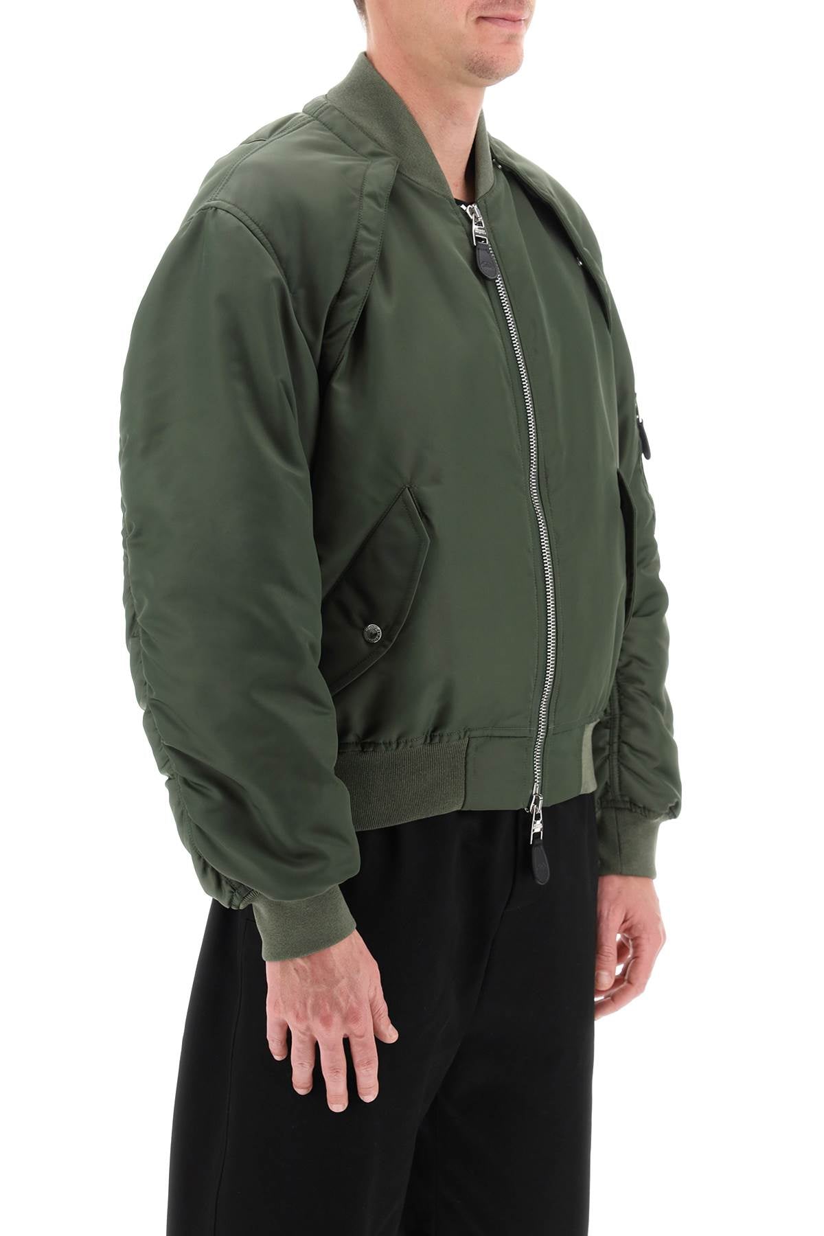 Alexander Mcqueen Alexander mcqueen convertible bomber jacket in nylon satin