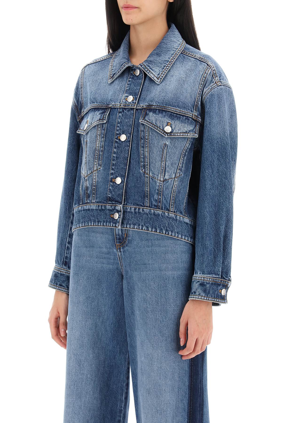 Alexander Mcqueen Alexander mcqueen denim cocoon jacket