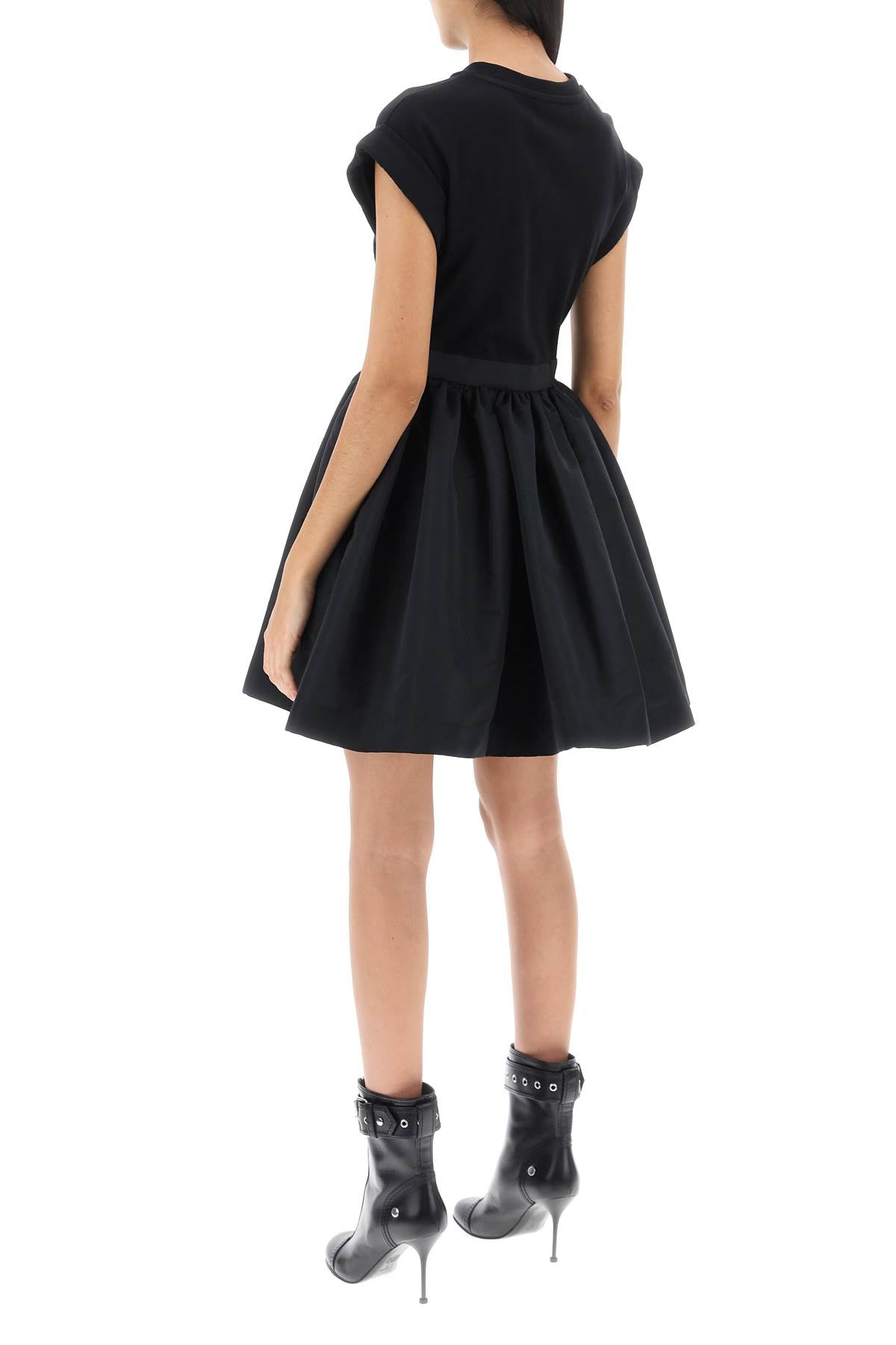 Alexander Mcqueen Alexander mcqueen hybrid mini dress with seal logo