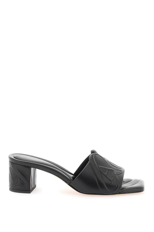 Alexander Mcqueen Alexander mcqueen embossed logo leather mules