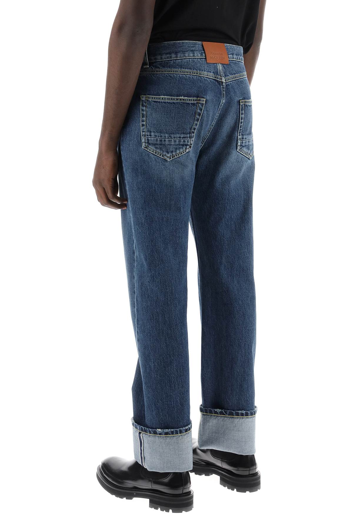 Alexander Mcqueen Alexander mcqueen straight fit jeans in selvedge denim