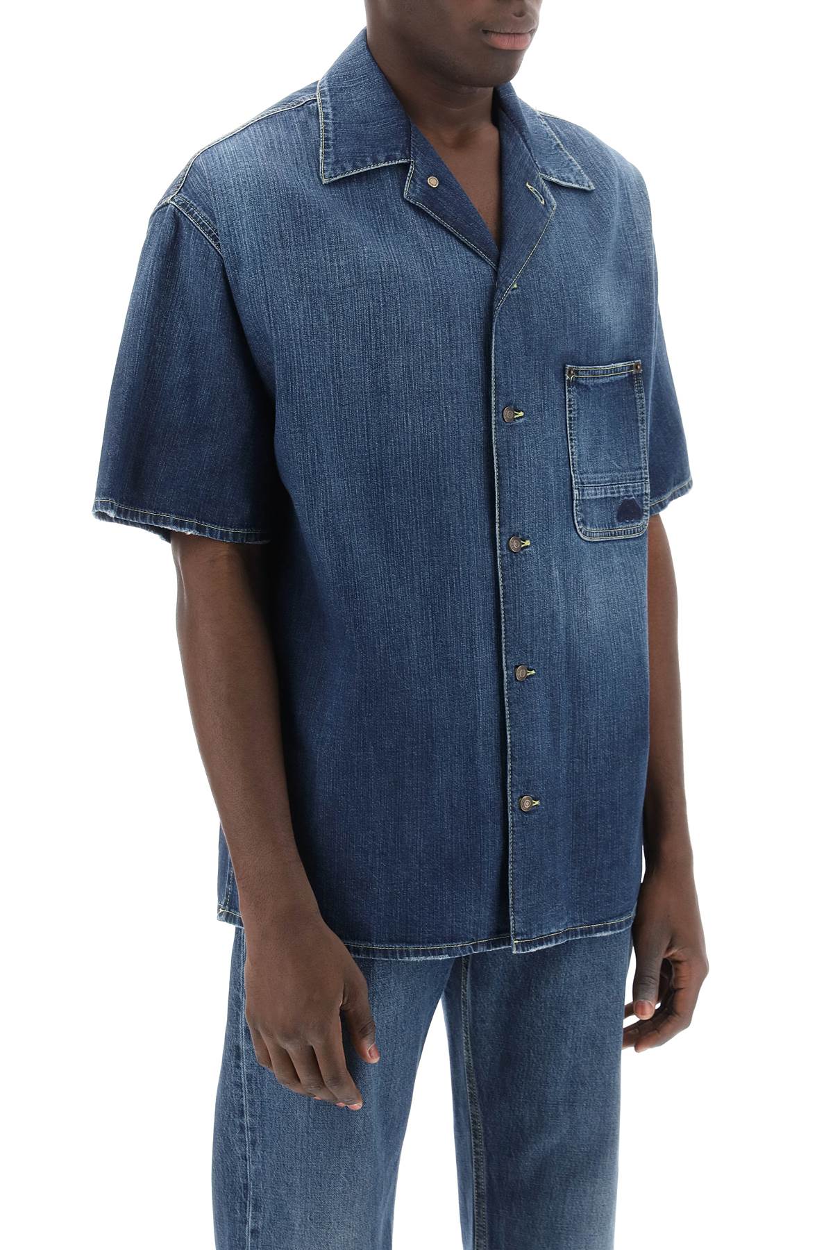 Alexander Mcqueen Alexander mcqueen organic denim short sleeve shirt