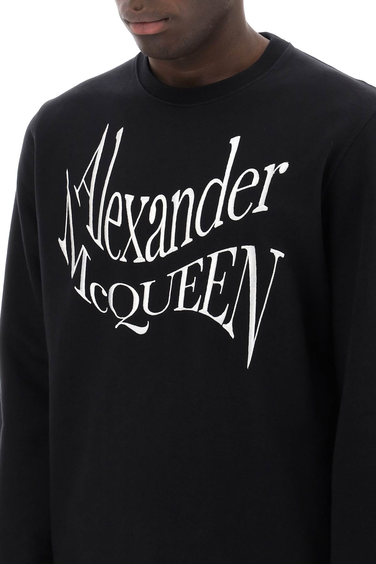 Alexander Mcqueen Alexander mcqueen warped logo sweatshirt