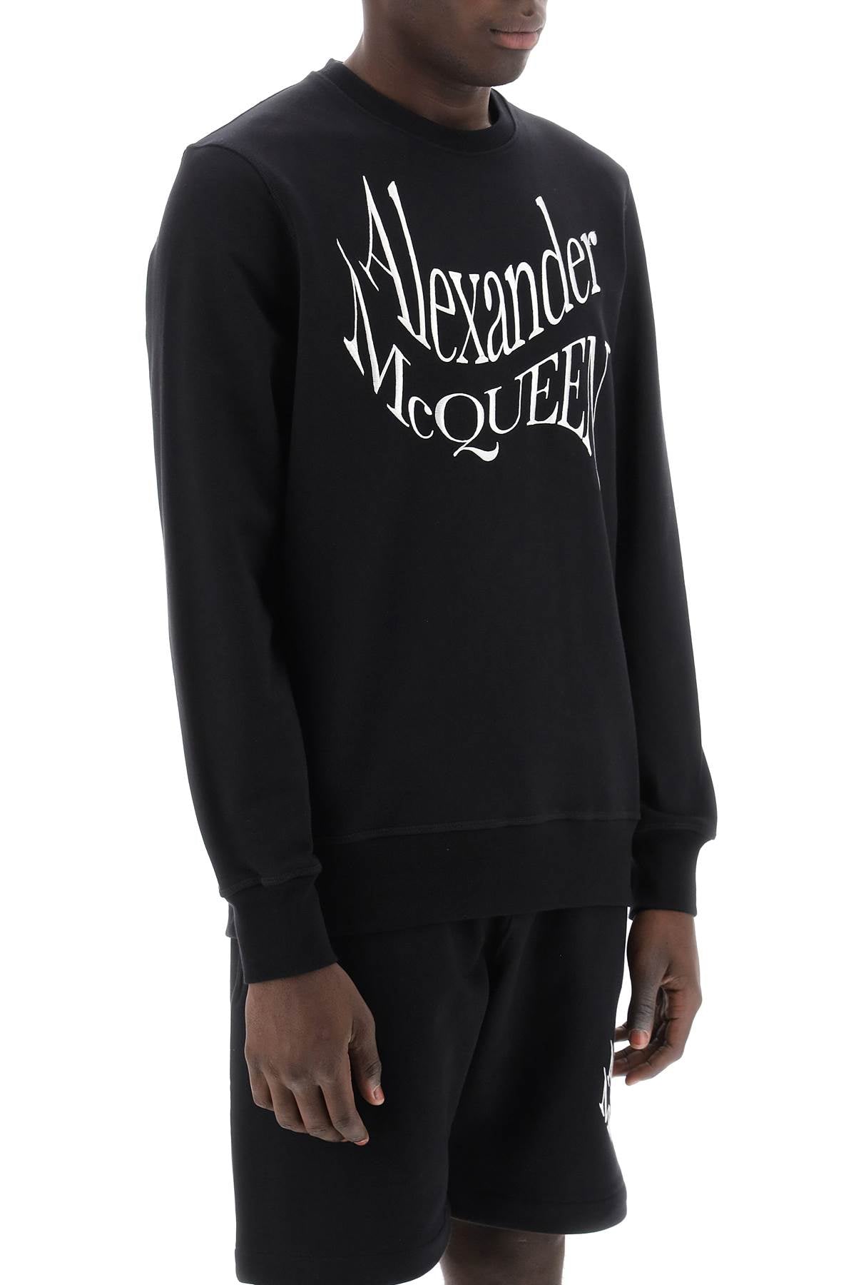 Alexander Mcqueen Alexander mcqueen warped logo sweatshirt