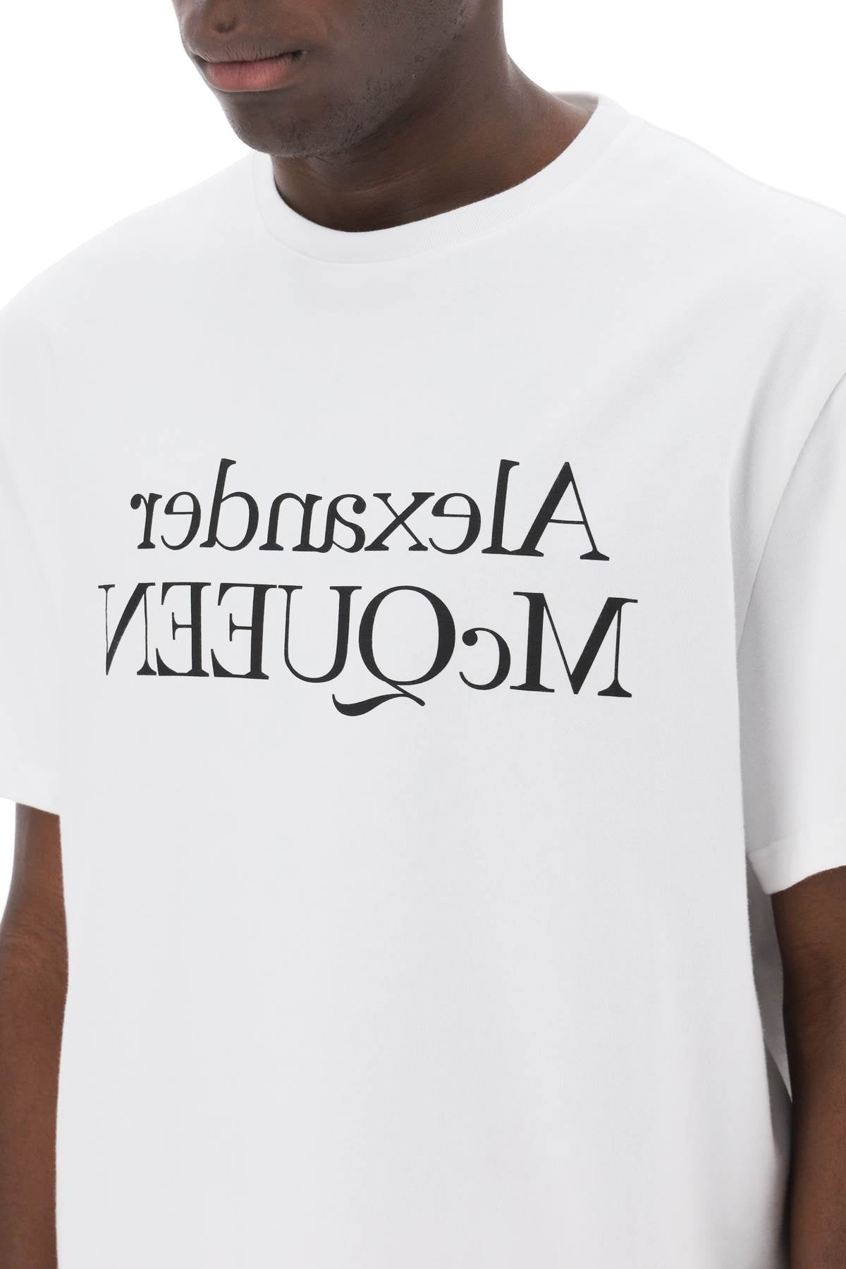 Alexander Mcqueen Alexander mcqueen reflected logo t-shirt