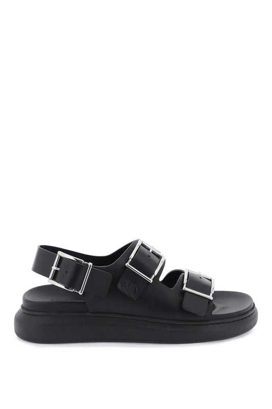 Alexander Mcqueen Alexander mcqueen leather sandals with maxi buckles